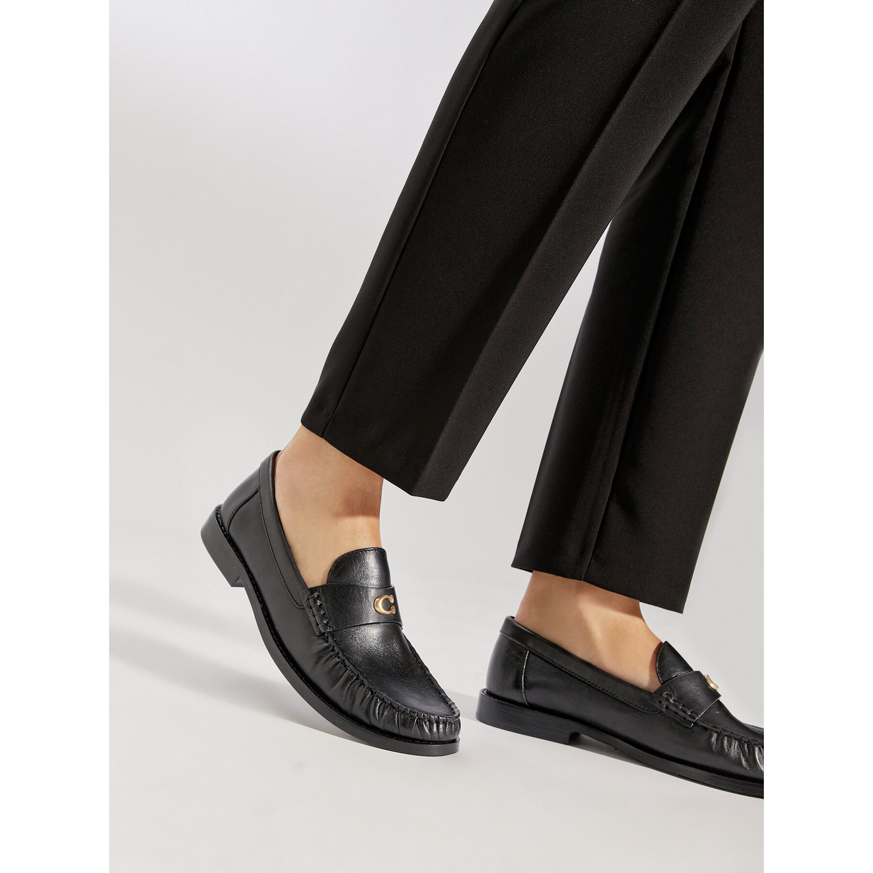 Mokasīni Coach Jolene Lthr Loafer CK017 Melns