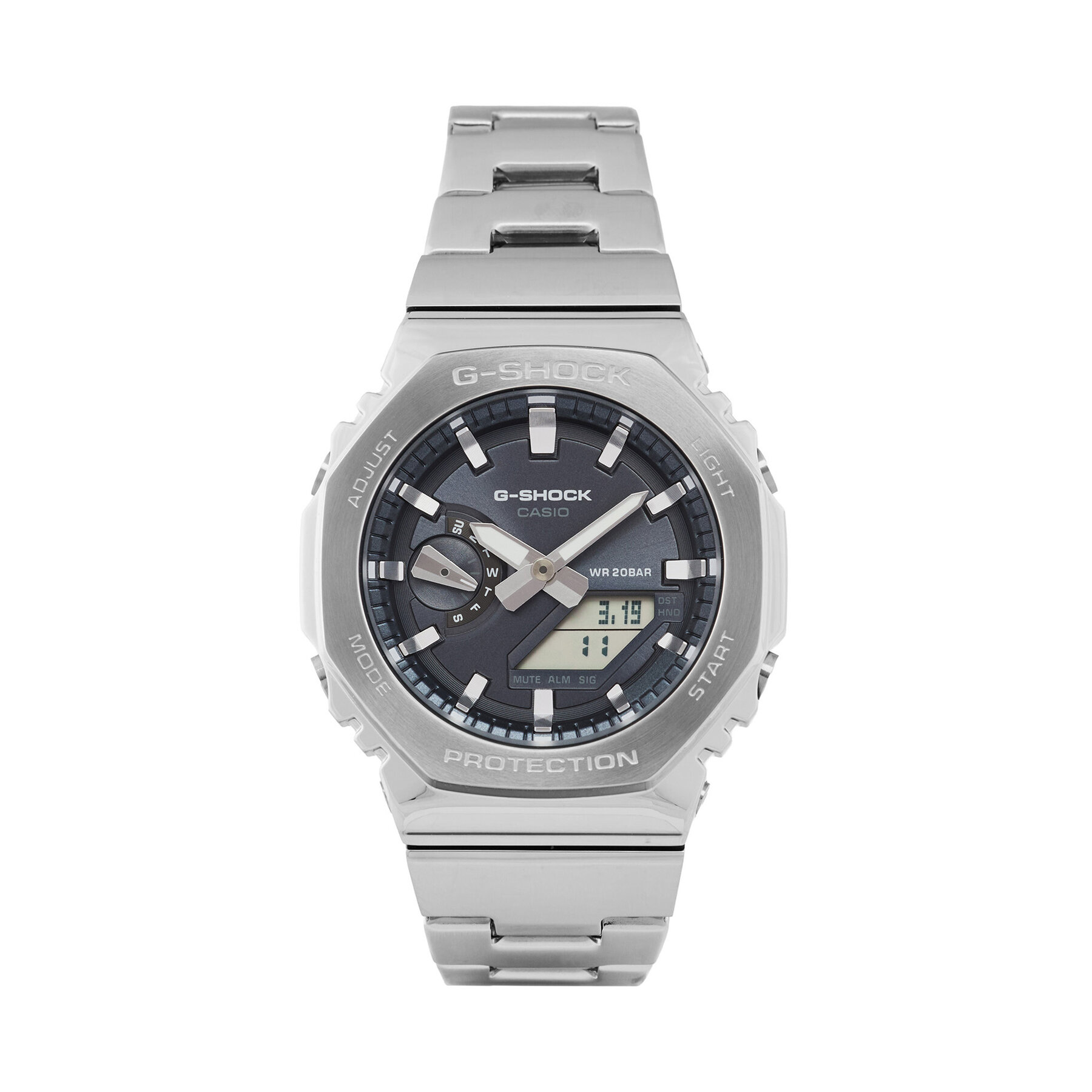 Ročna ura G-Shock GM-2110D-8AER Srebrna