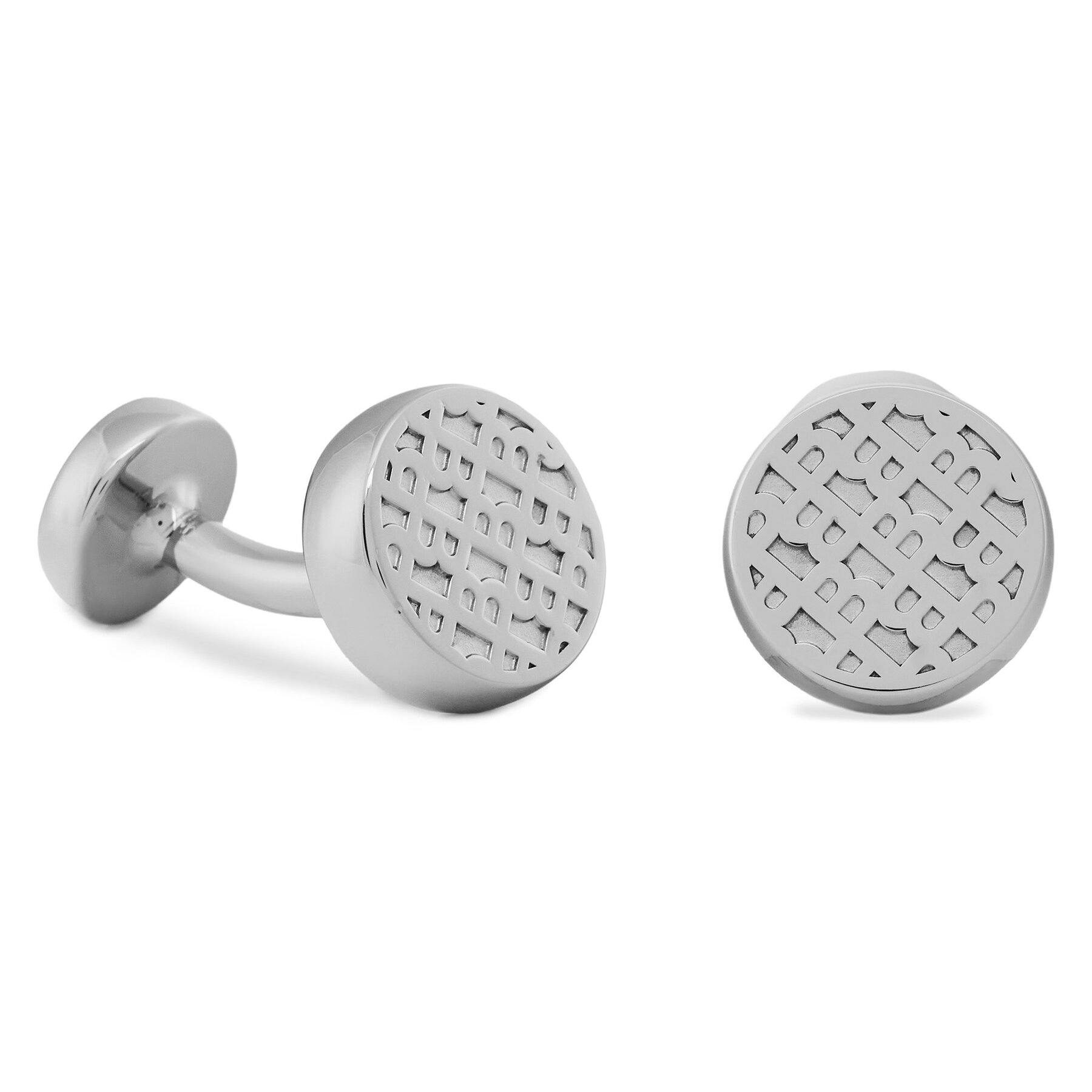 Manžetové gombíky BOSS B-Monogram4ro 50532326 Strieborná