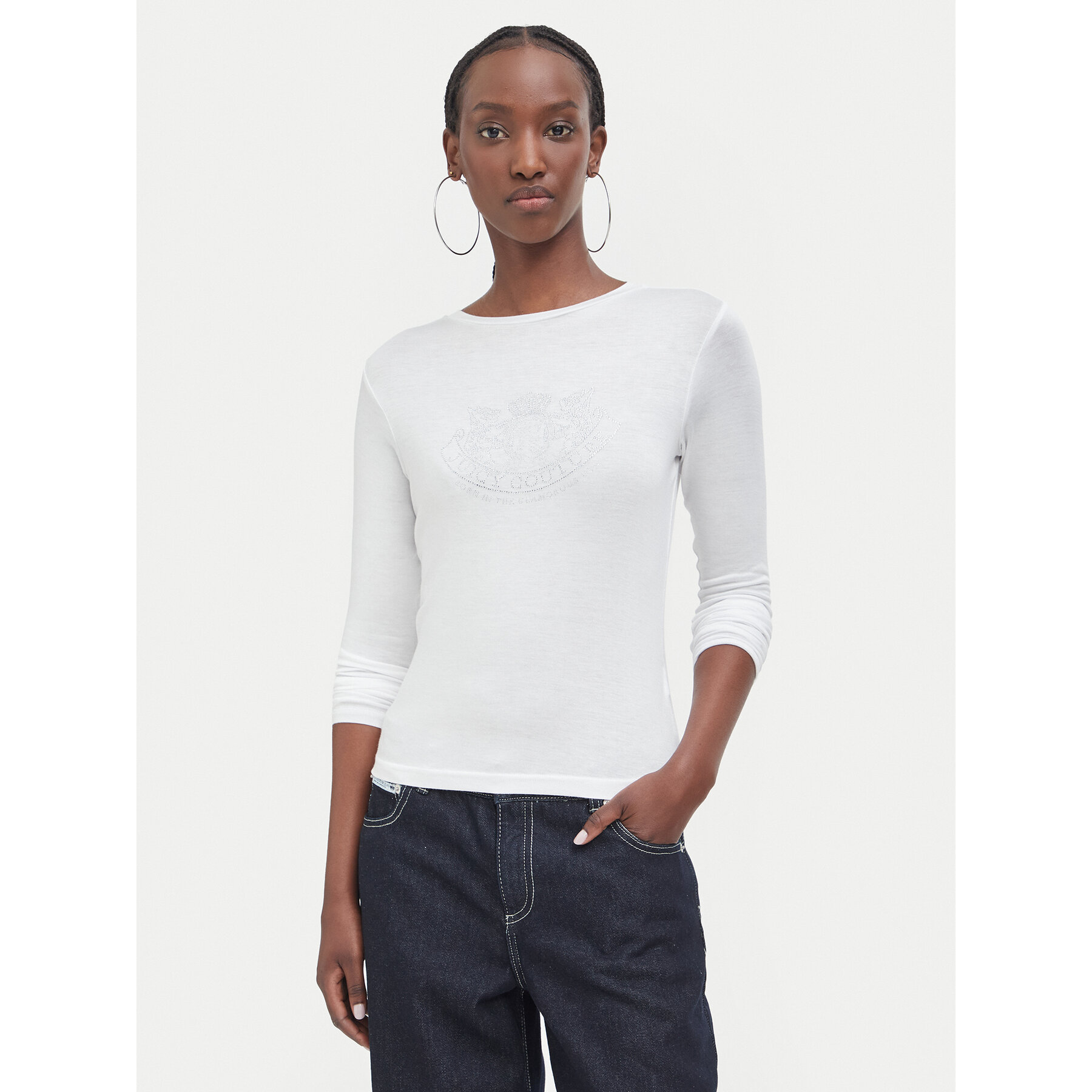 Juicy Couture Bluse JCWCT226328 Weiß Regular Fit