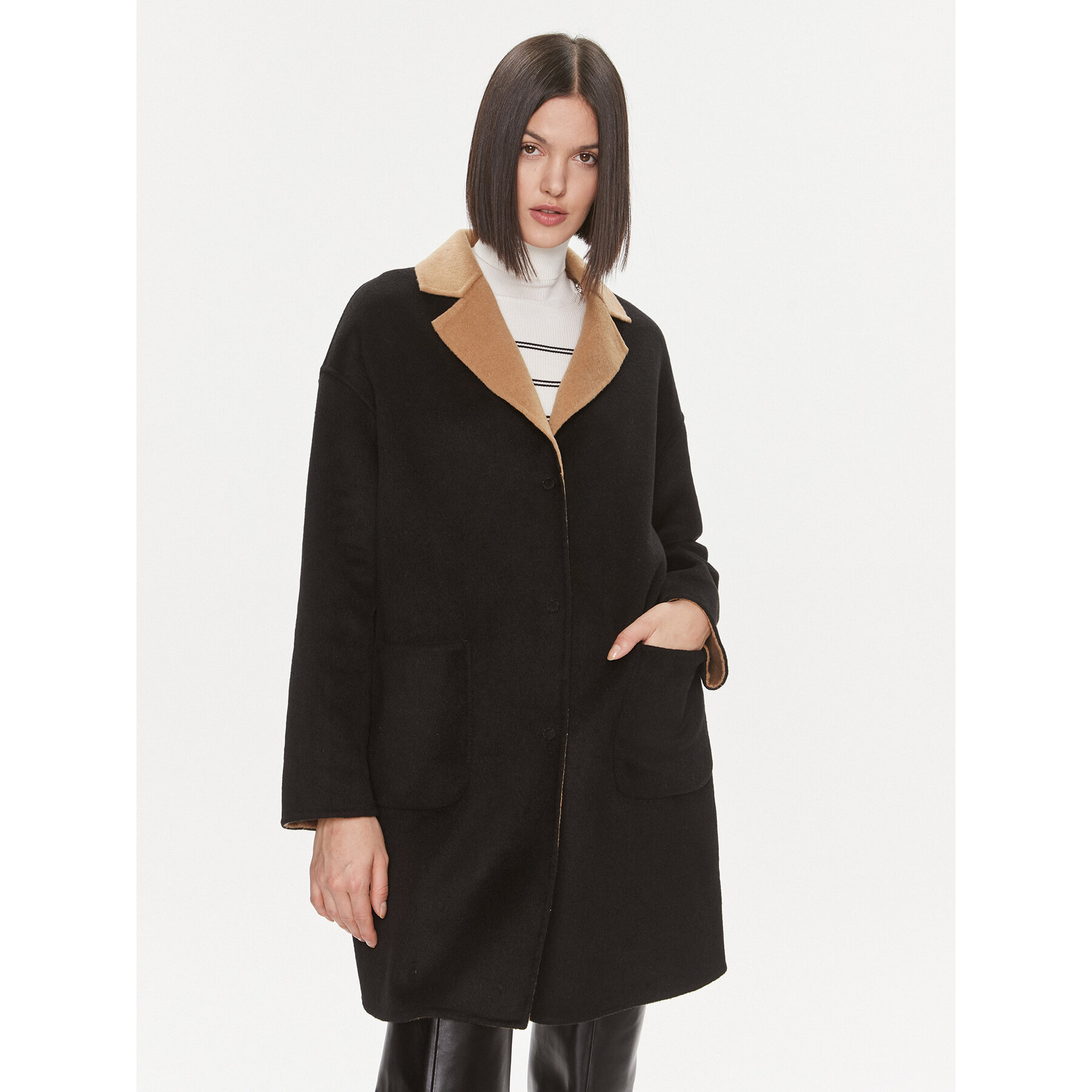 Liu Jo Wollmantel MF3241 T3505 Bunt Relaxed Fit
