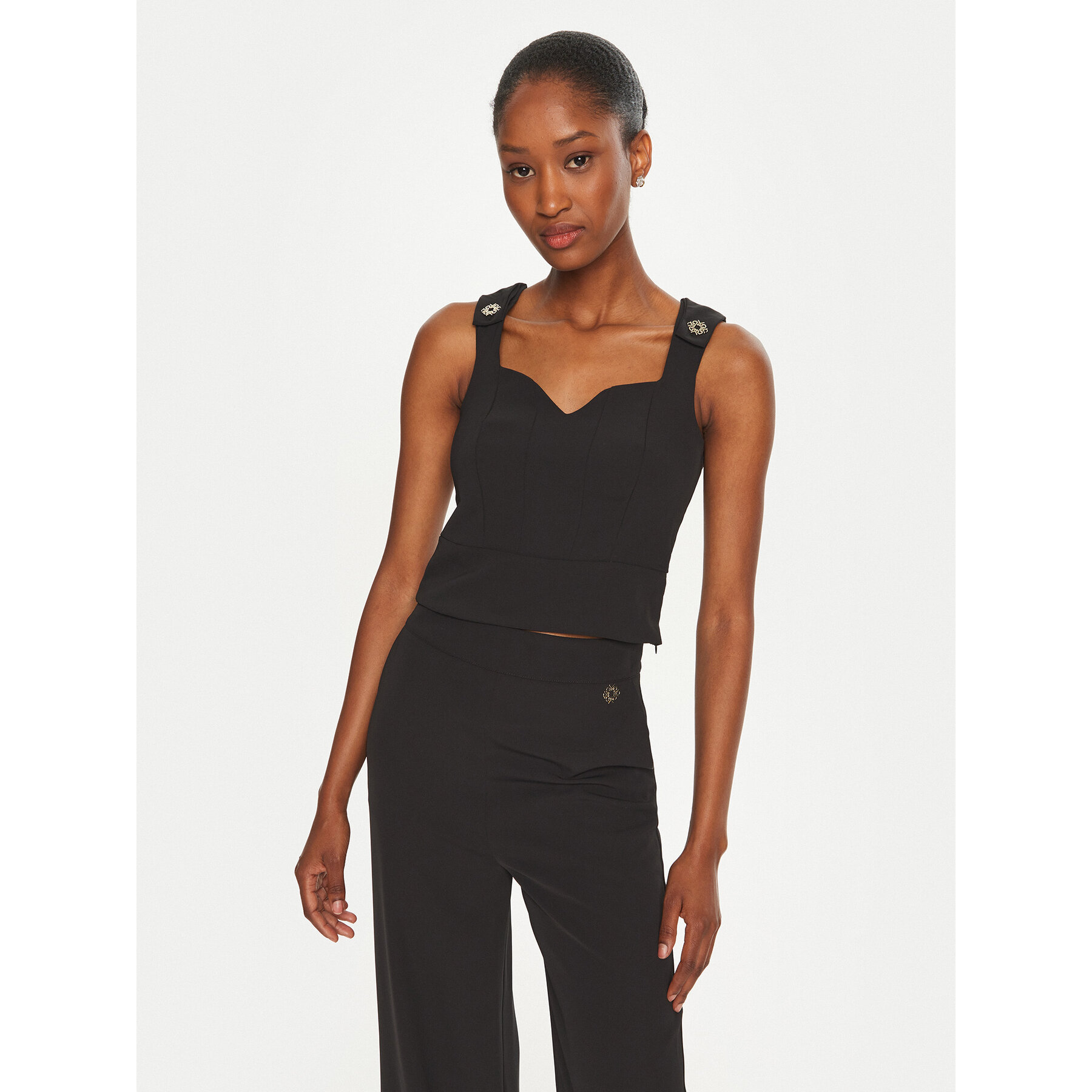 Rinascimento Top CFC0120598003 Nero Slim Fit