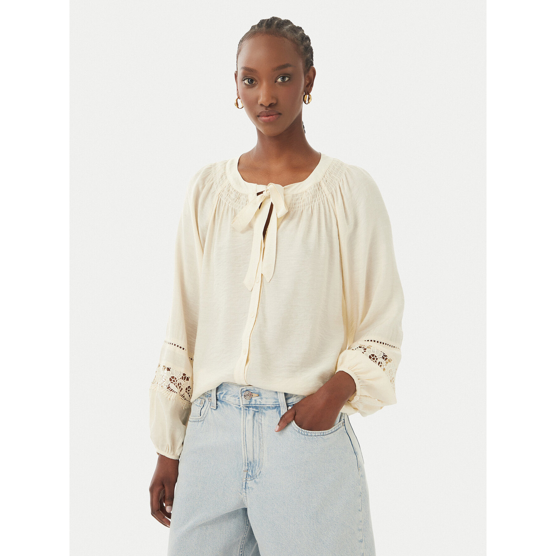 Vero Moda Hemd Stacy 10343458 Creme Loose Fit