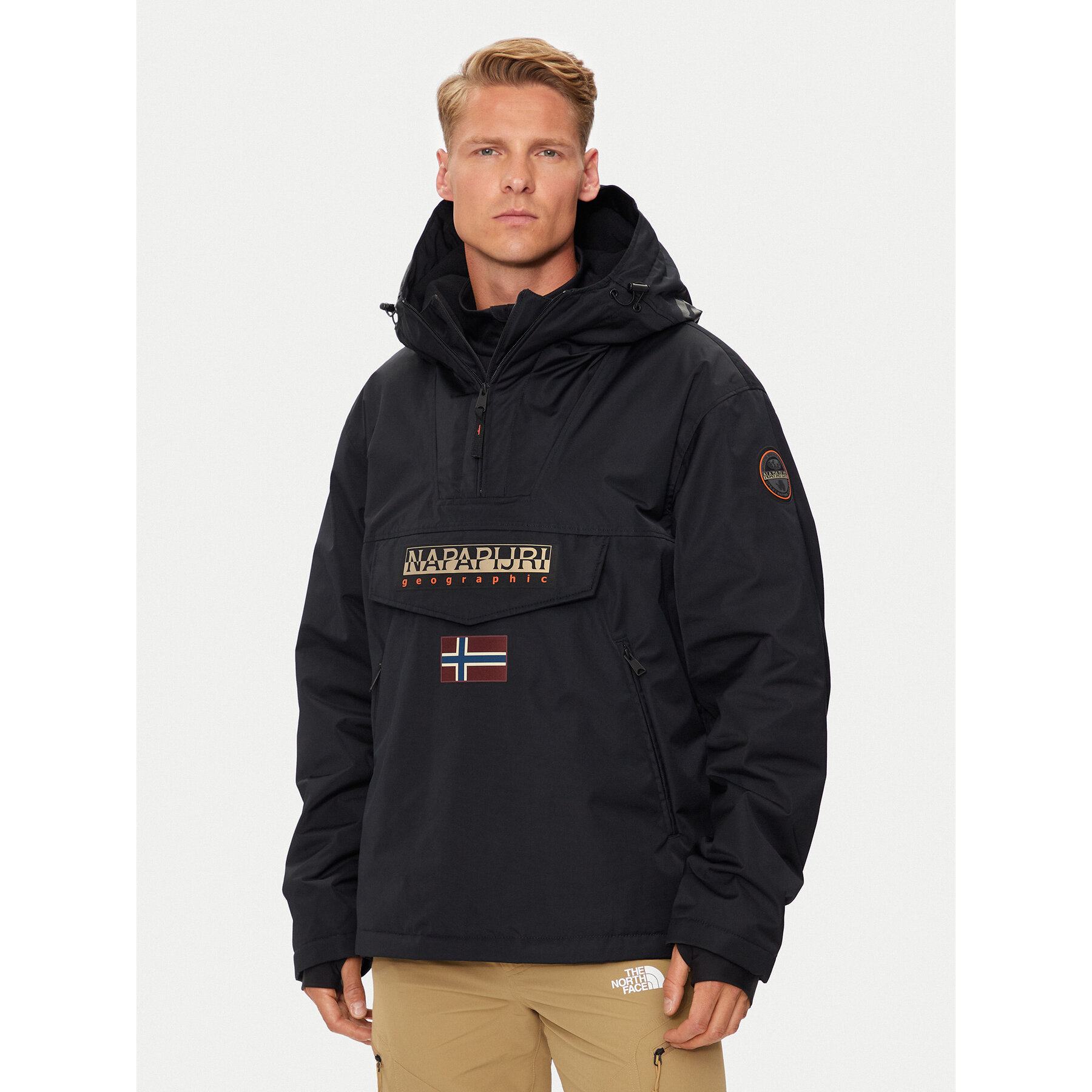 Napapijri Anorak Rainforest Next NP0A4IB9 Schwarz Regular Fit