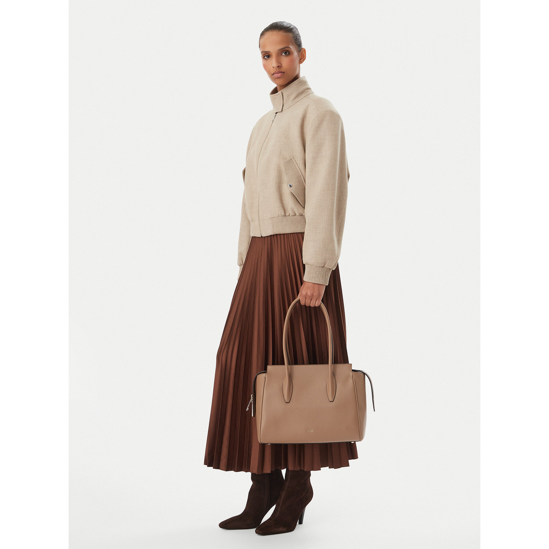 Geantă Furla Ambra L WB02175 HSF000 4489S Maro