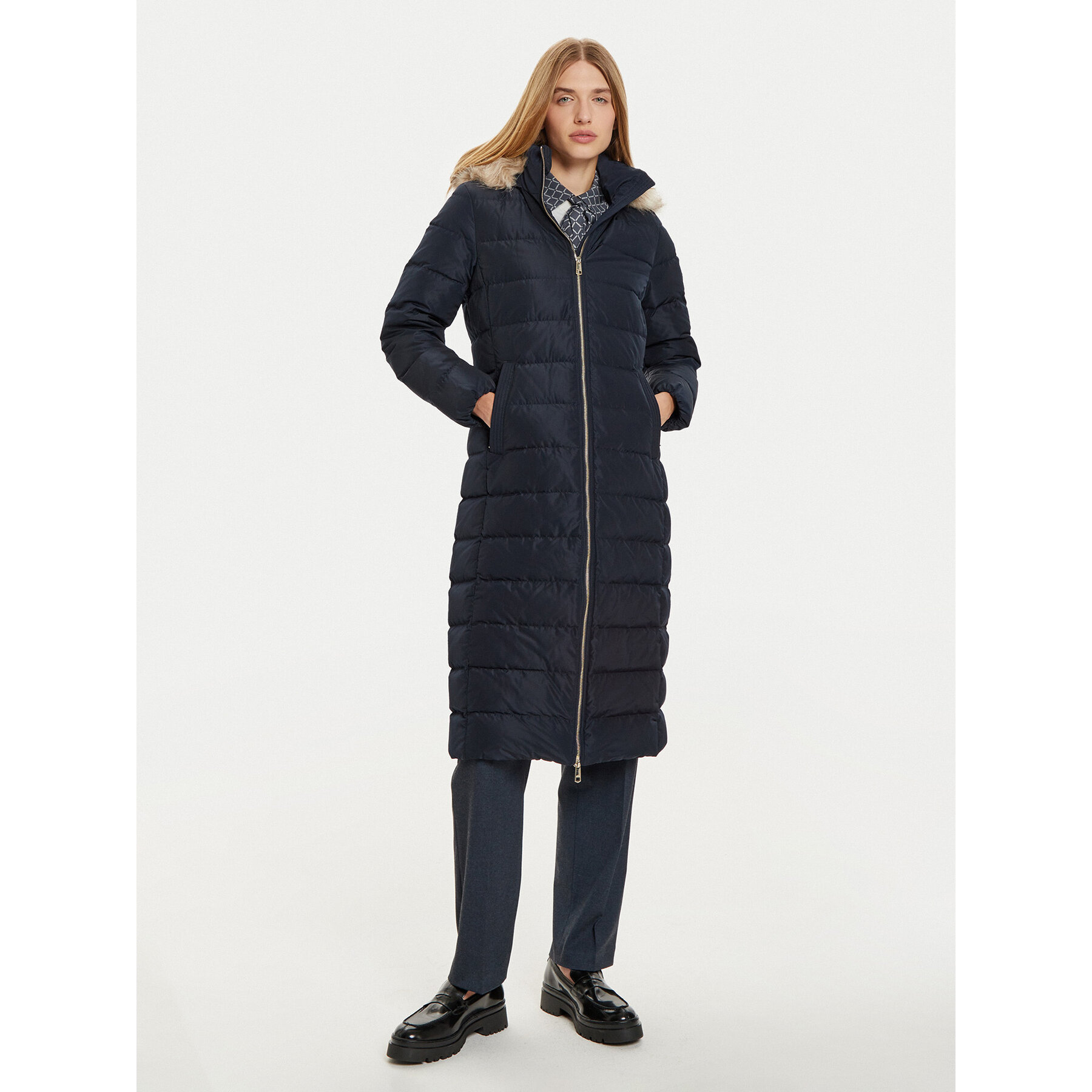 Tommy Hilfiger Daunenjacke Heritage WW0WW43601 Dunkelblau Regular Fit