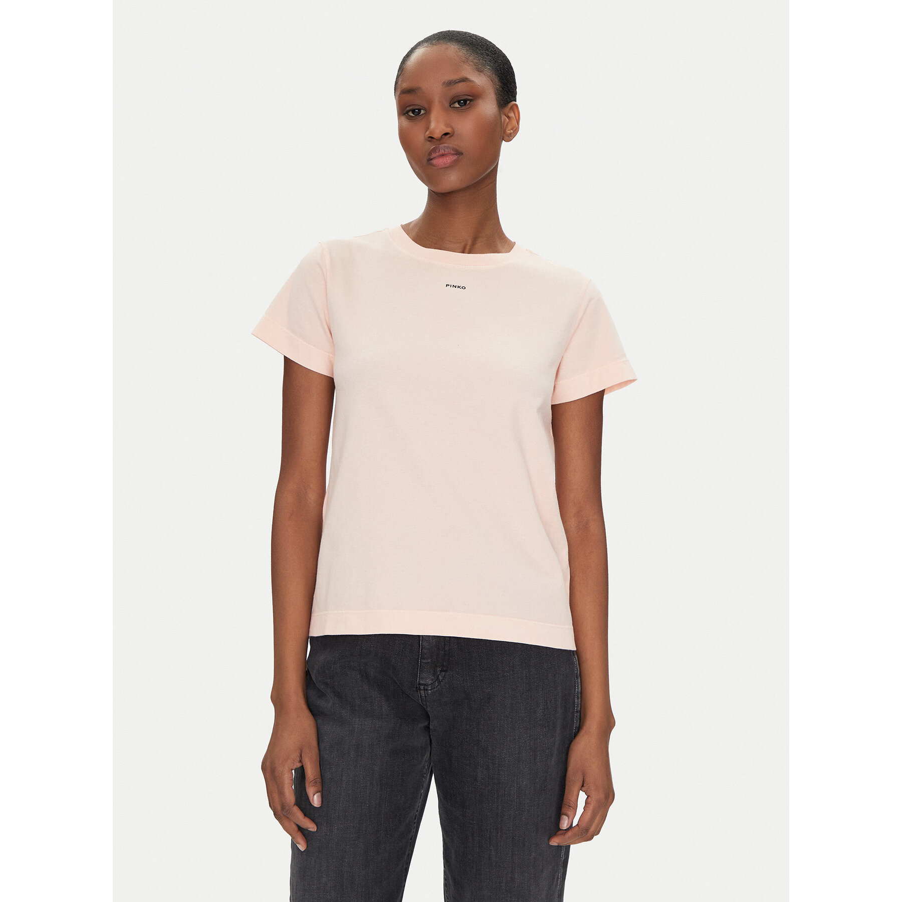 PINKO Póló 100373 A228 Rózsaszín Regular Fit