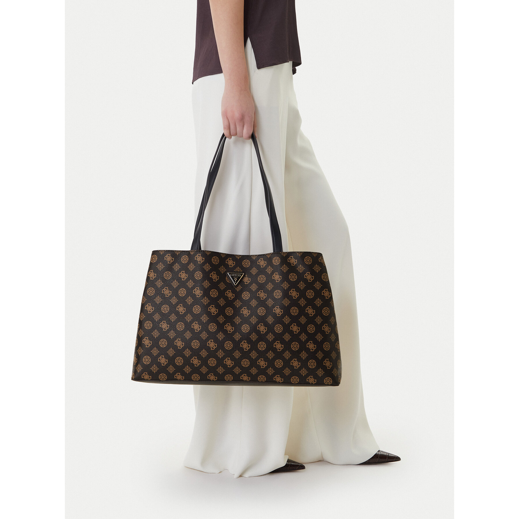 Τσάντα Σαββατοκύριακου Guess Wilder Travel TWHP74 52025 Καφέ