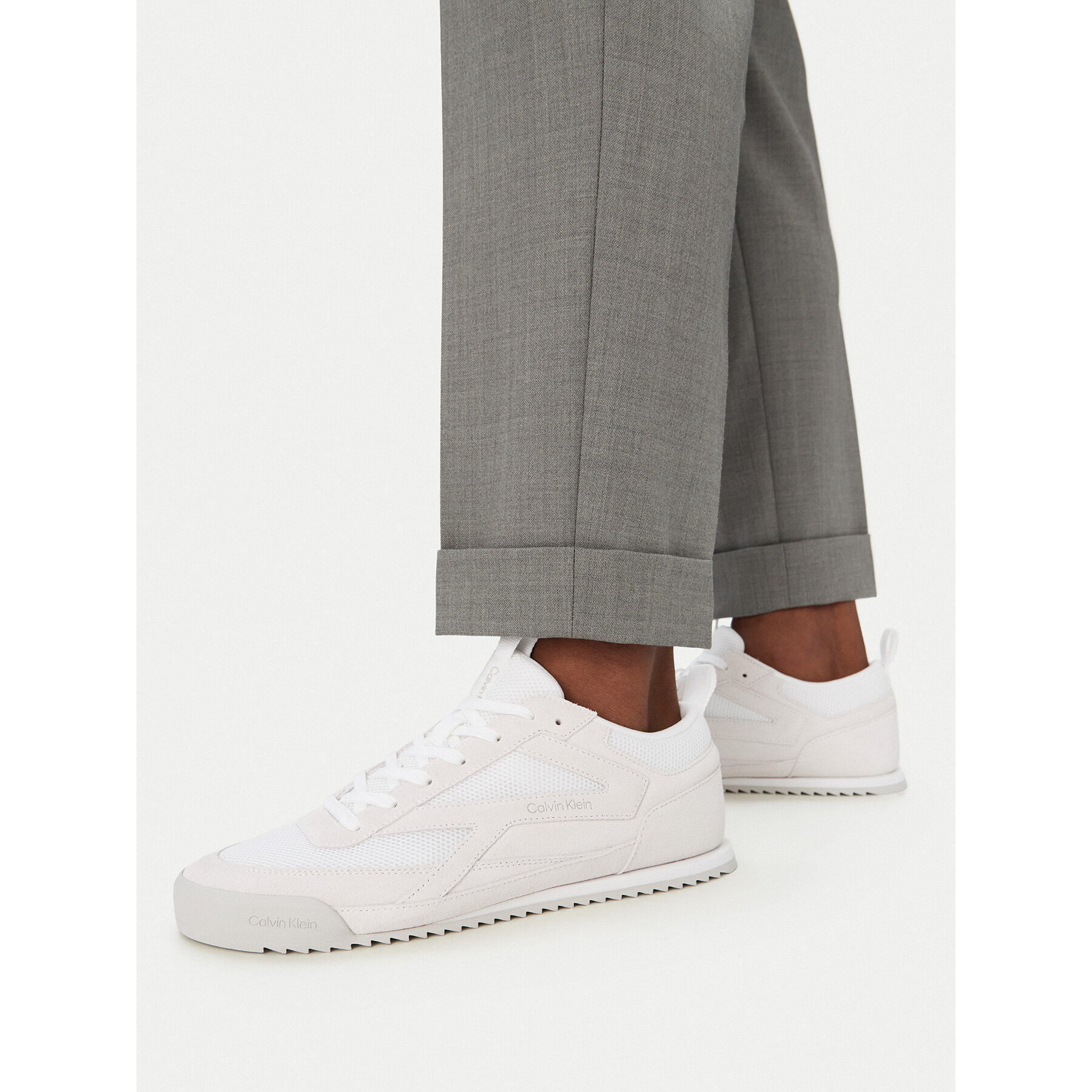 Superge Calvin Klein Low Pro Runner Mix Mat HM0HM02208 Bela