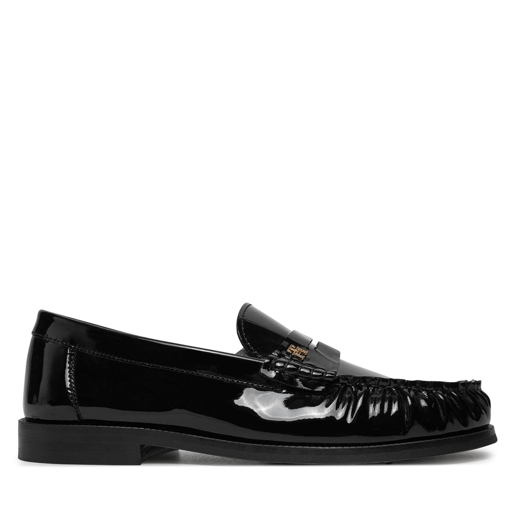 Μπαλαρίνες Tommy Hilfiger Loafer Mit Label-Detail FW0FW08565 Μαύρο