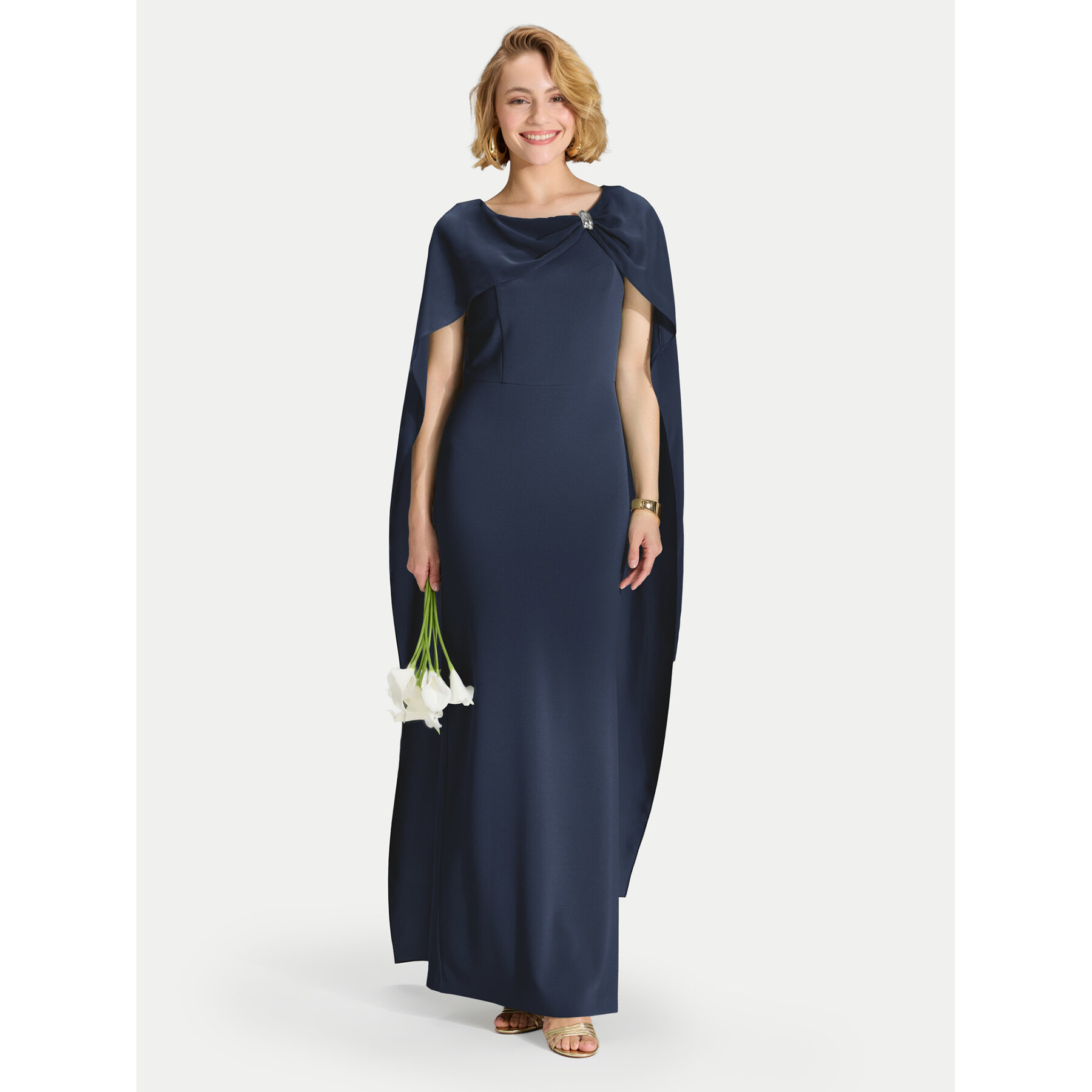Swing Abendkleid 5AK11900 Dunkelblau Regular Fit