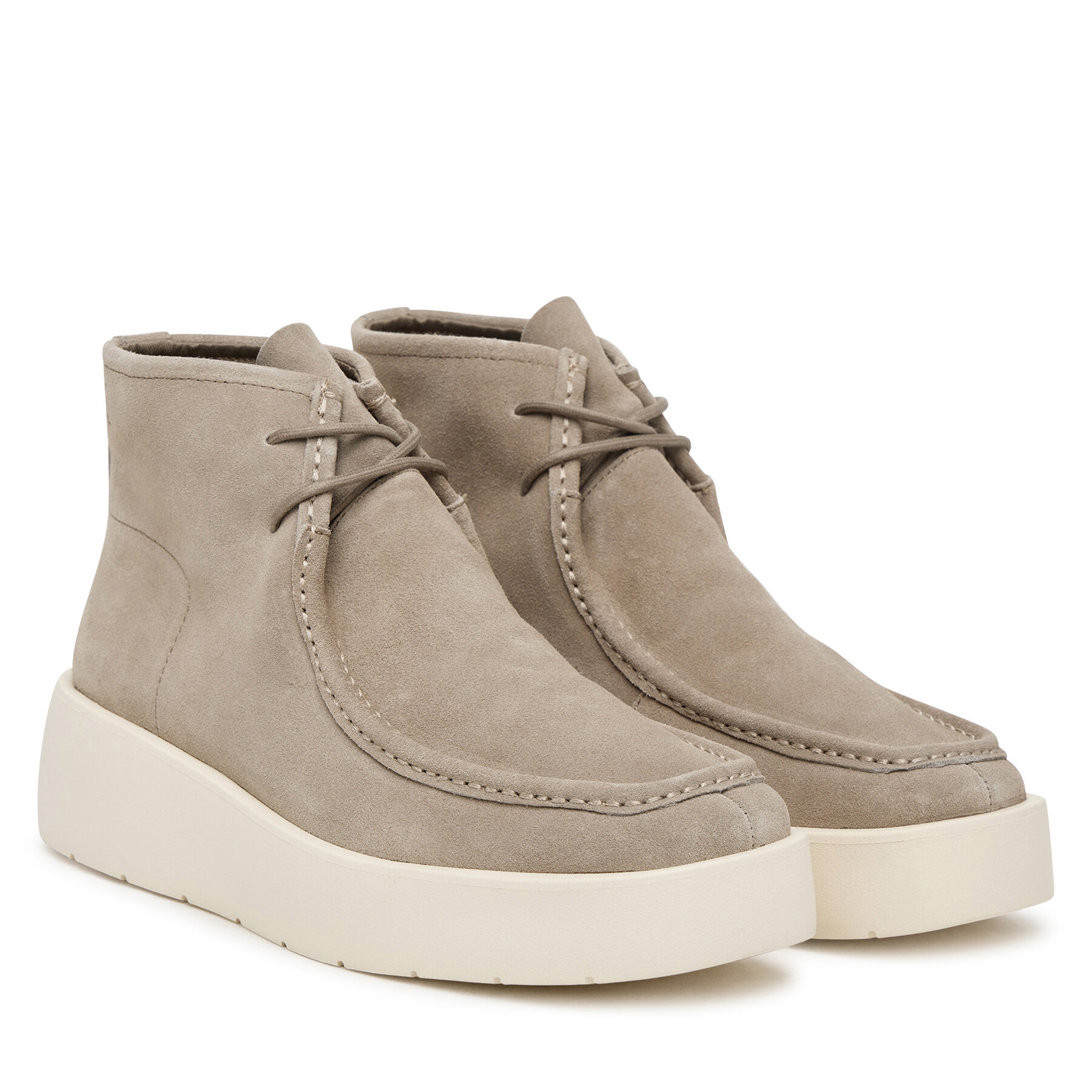 Auliniai batai Calvin Klein Flatf Lace Up Apr Cut Boot HW0HW03273 Smėlio