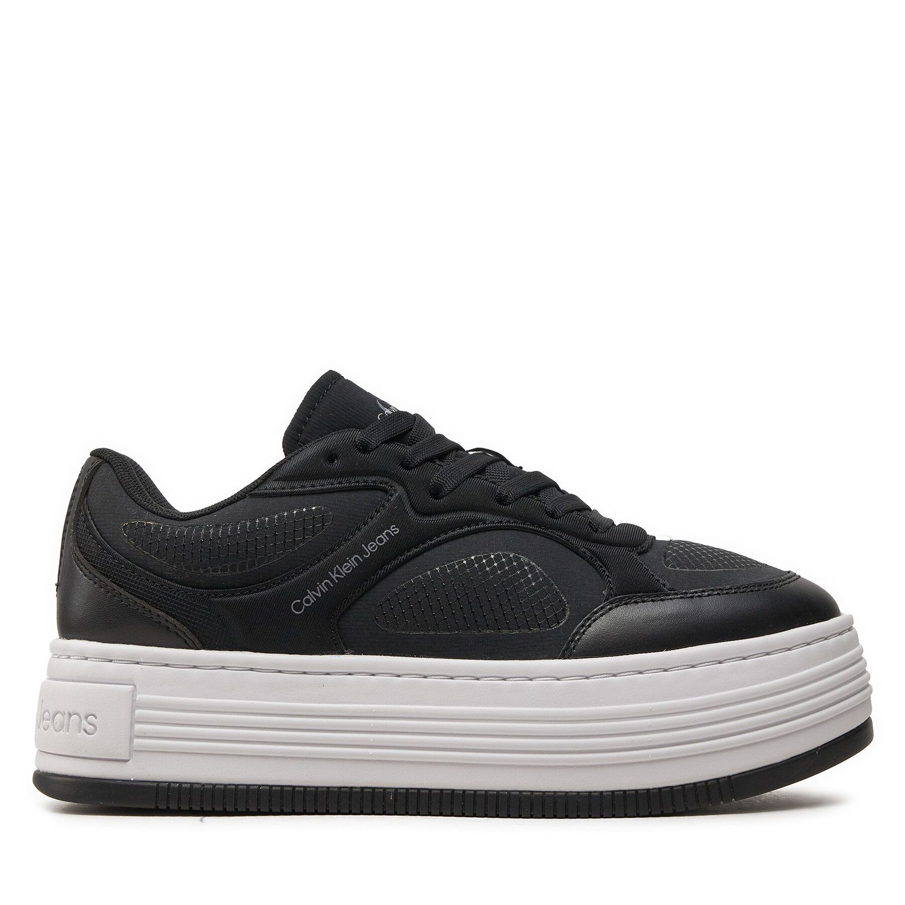 Damskie Sneakersy Calvin Klein Jeans, Rozmiar 41 Czarny Bold Platf Low Lace Mix In Mtl YW0YW01471