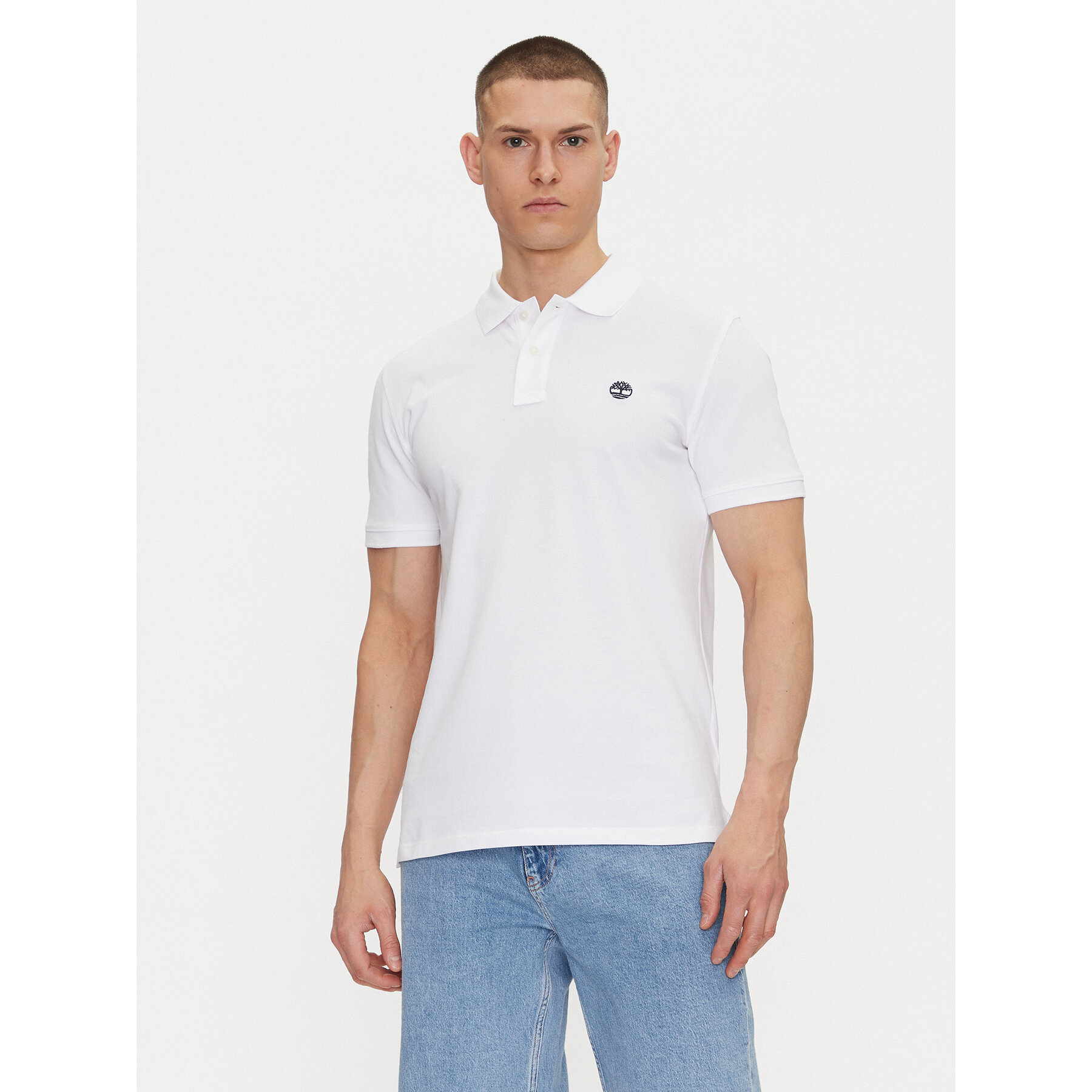 Timberland Polo TB0A6VDP Λευκό Regular Fit