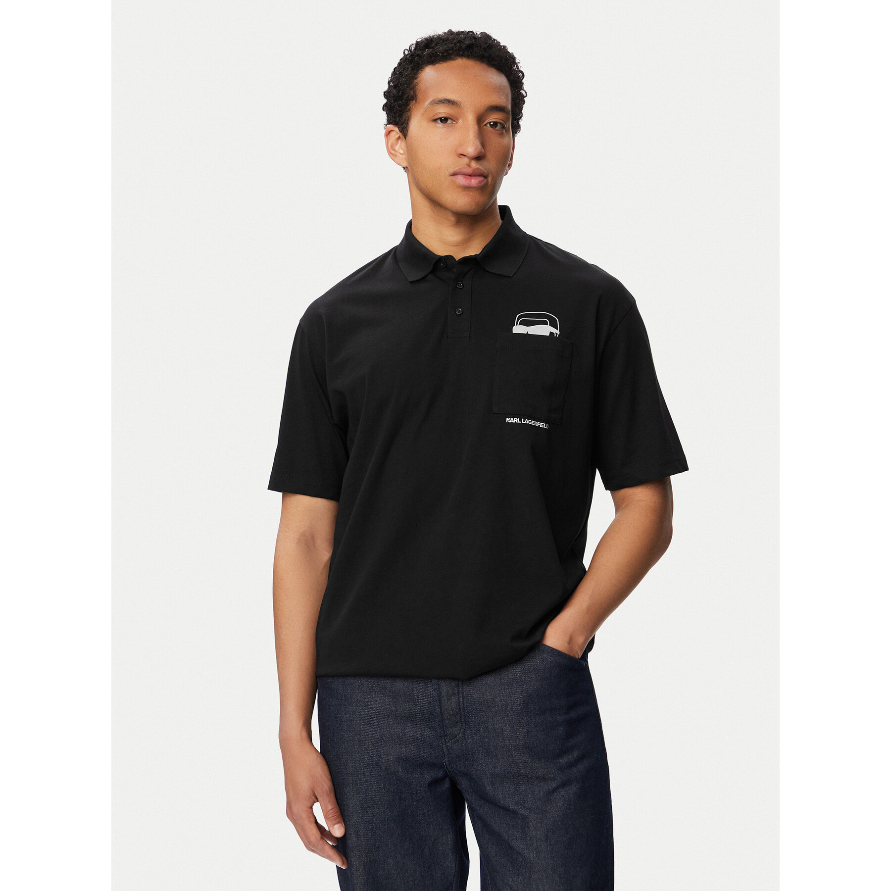 KARL LAGERFELD Poloshirt 745127 561225 Schwarz Regular Fit