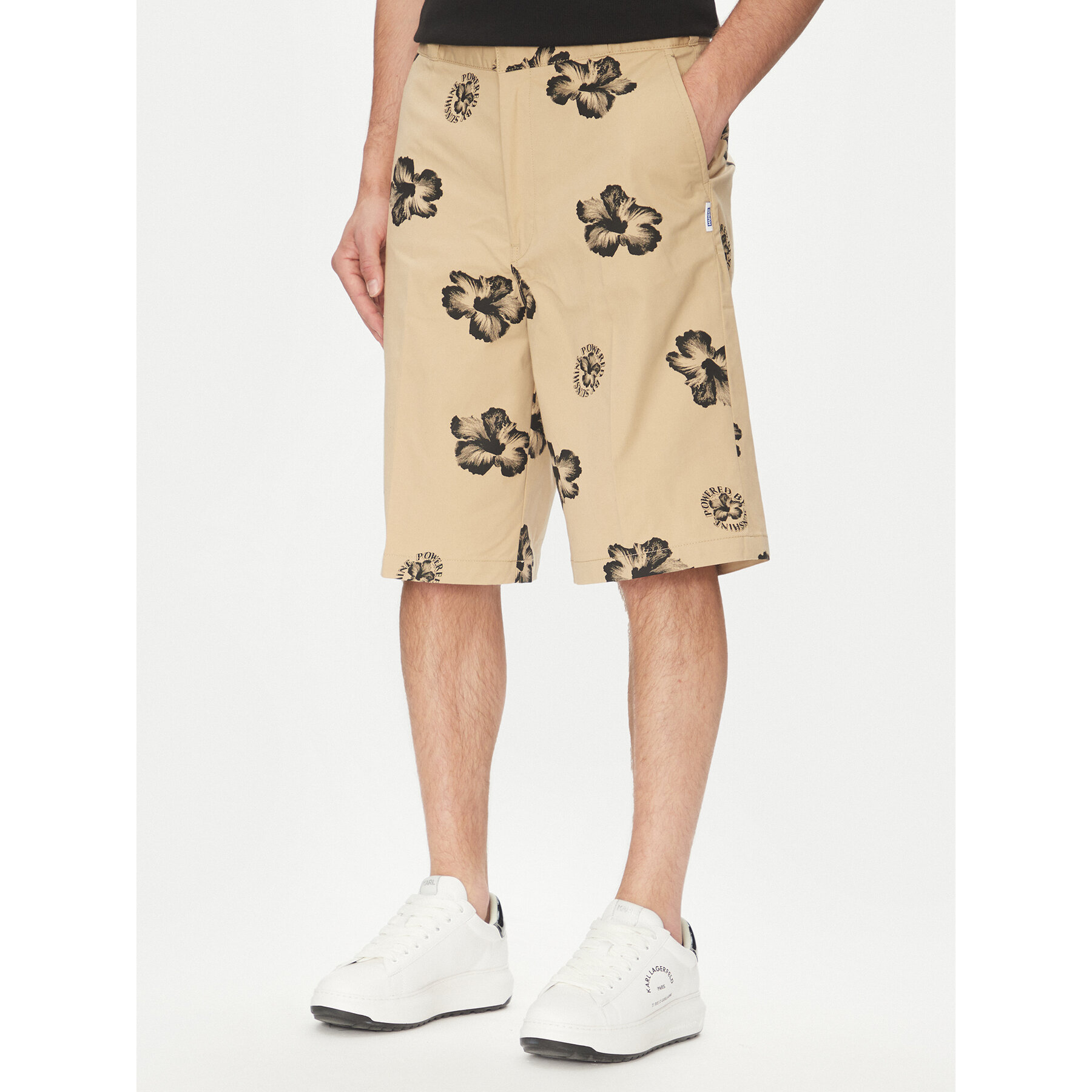 HUGO Stoffshorts Damo242 50542159 Beige Baggy Fit