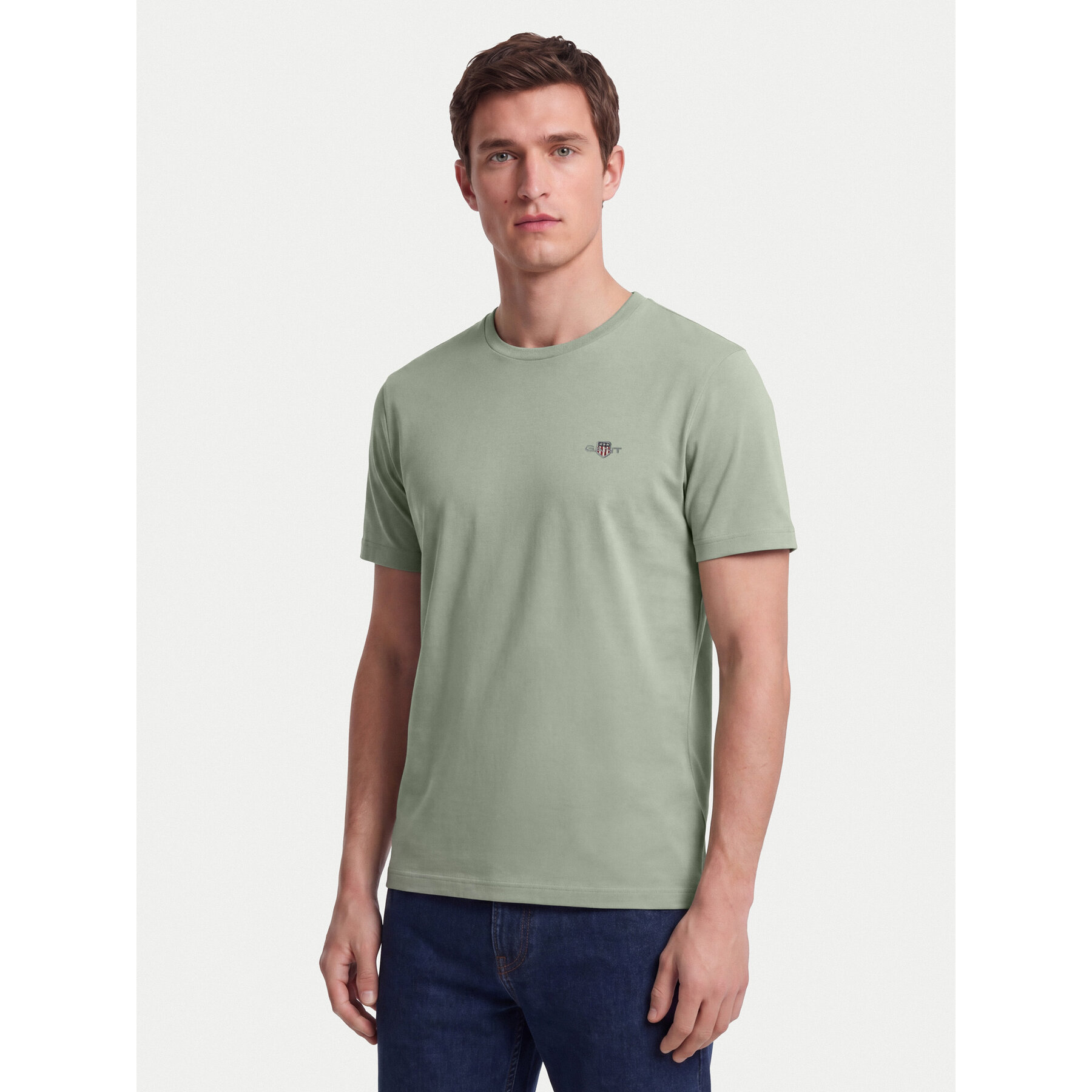 Gant T-shirt Shield 2003184 Svijetlo zelena Regular Fit