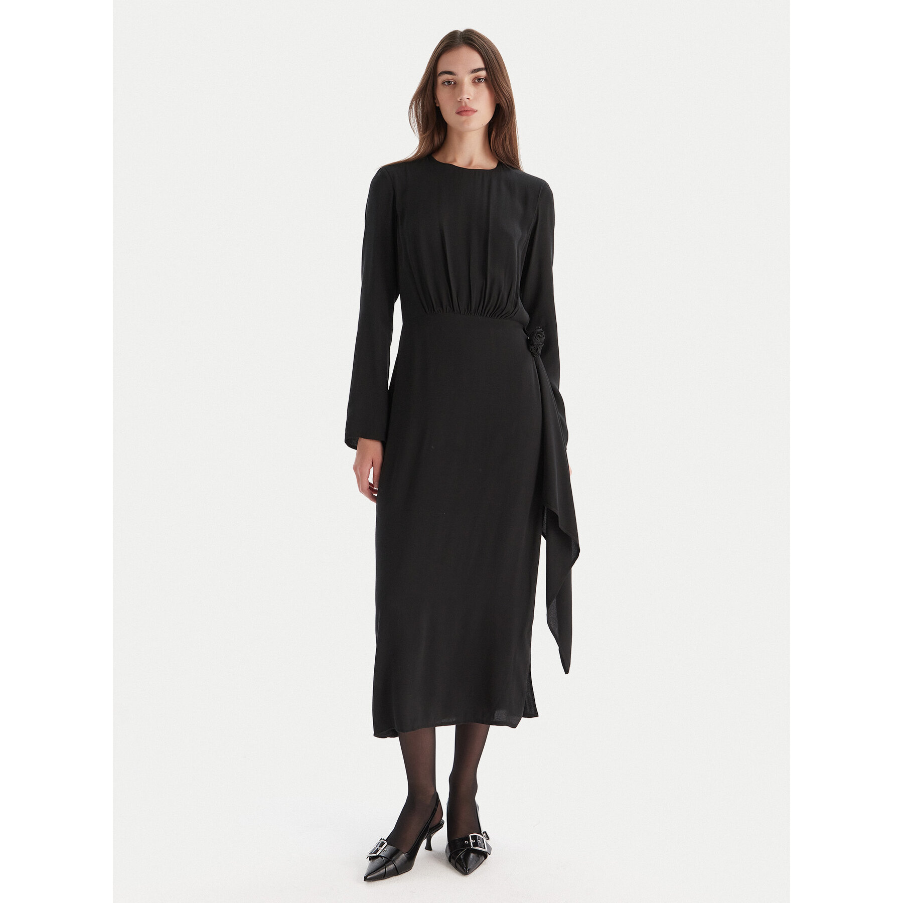 HUGO Kleid für den Alltag Kadele-1 50547704 Schwarz Regular Fit