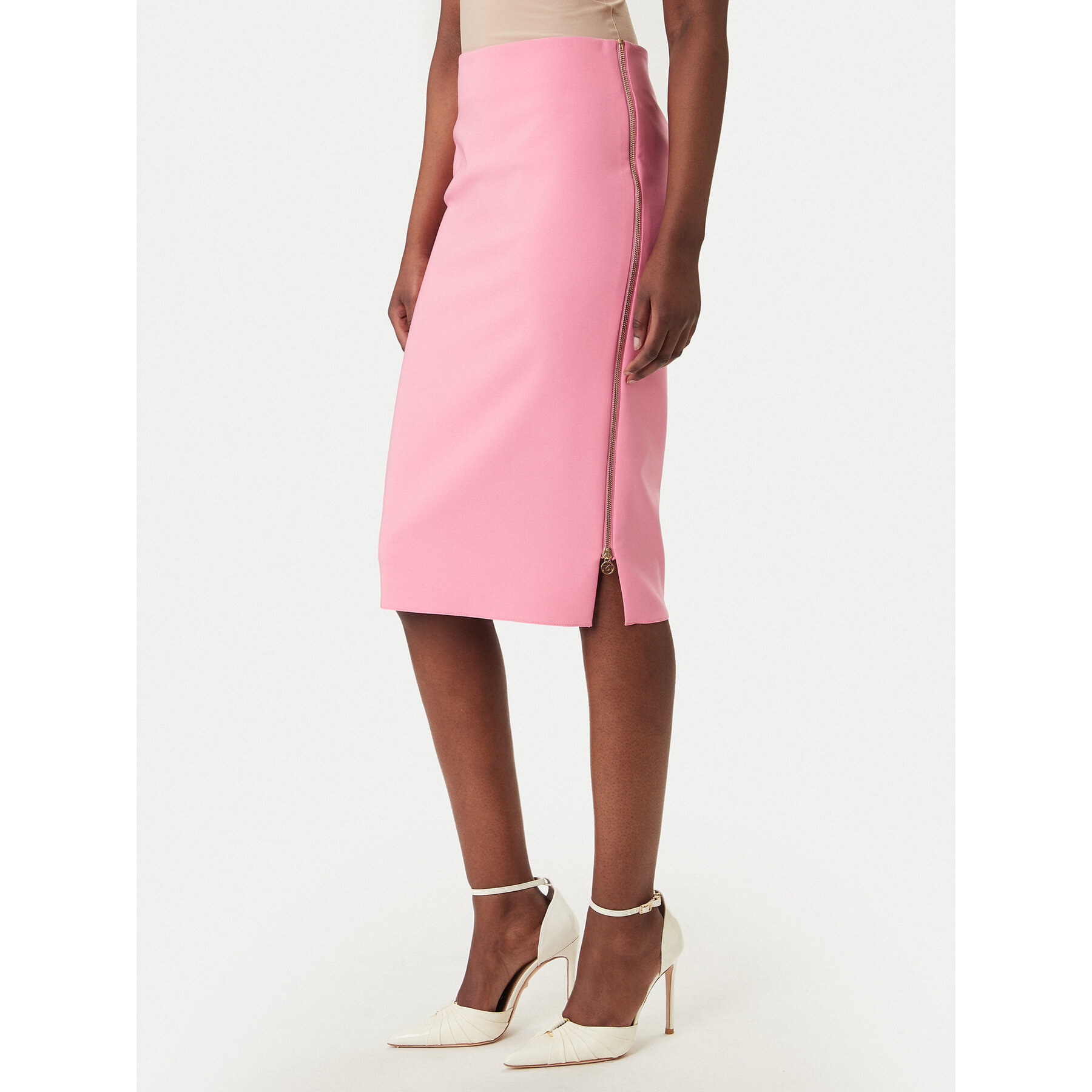 Rinascimento Bleistiftrock CFC0127985003 Rosa Slim Fit