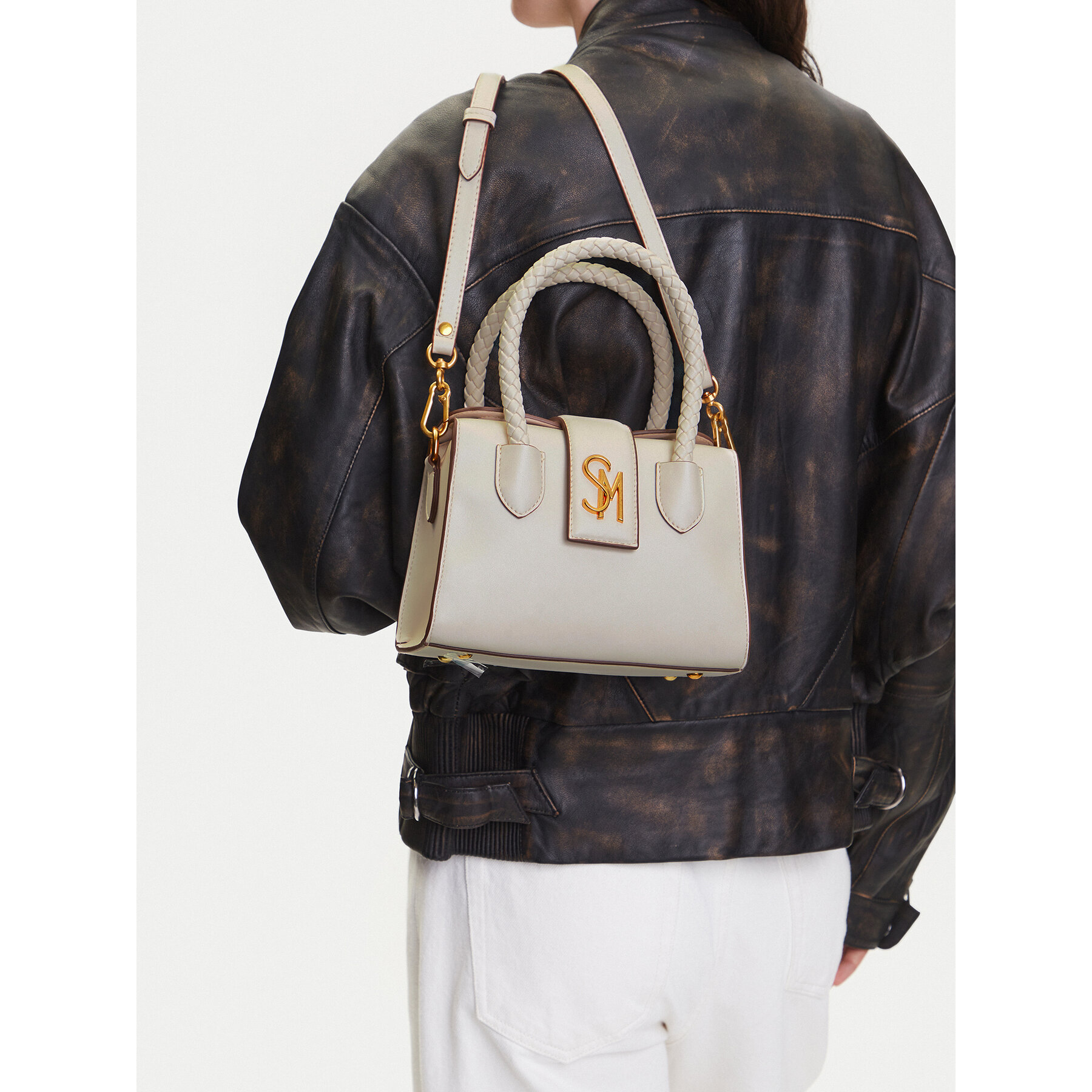 Дамска чанта Steve Madden Bohan SM13001728 Екрю