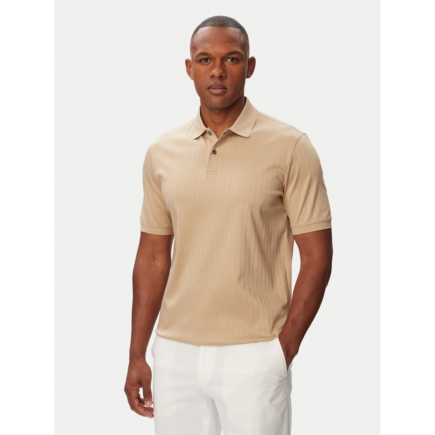 Bugatti Poloshirt 8150-15105E Hellbraun Regular Fit