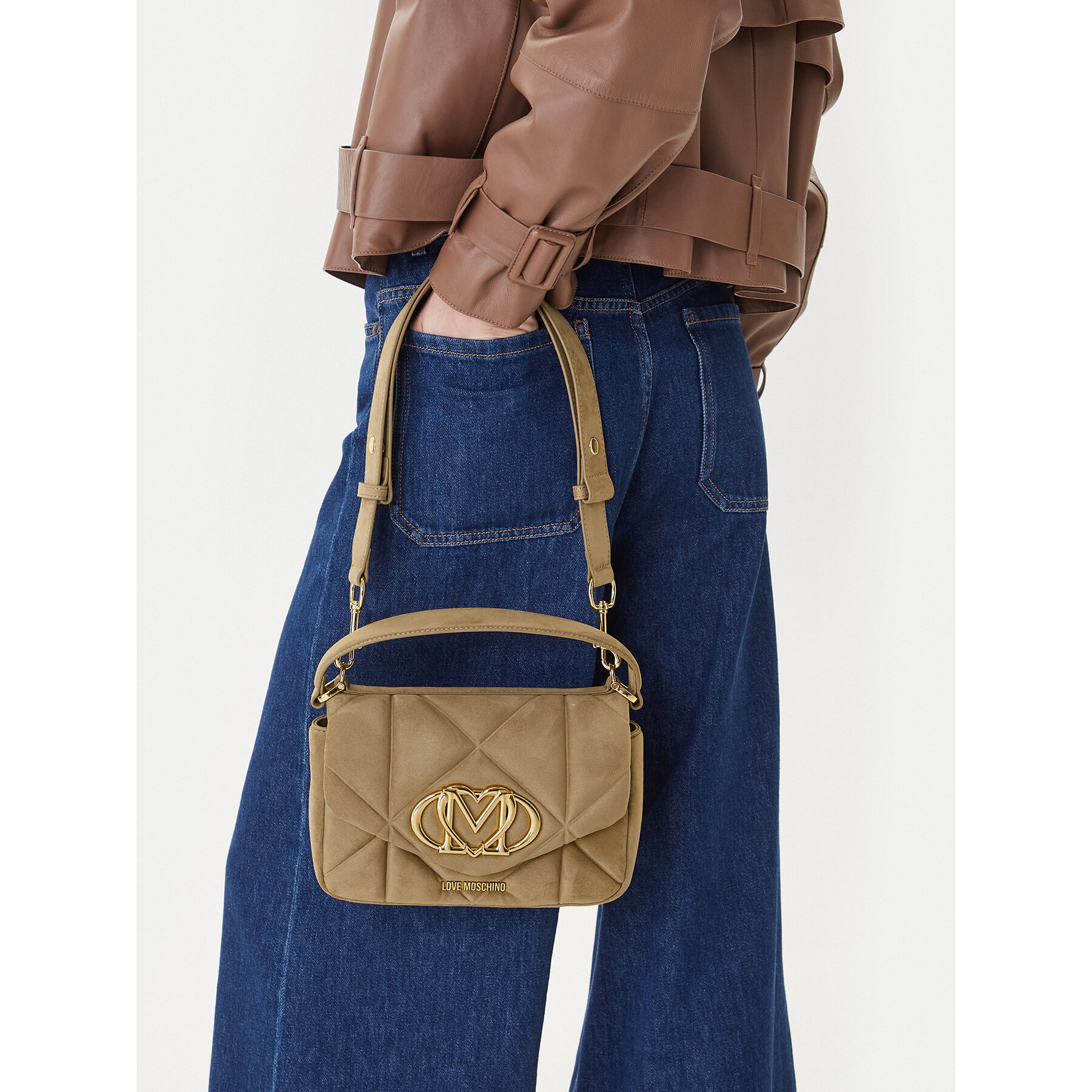 Τσάντα LOVE MOSCHINO JC4317PP0NKE0105 Μπεζ