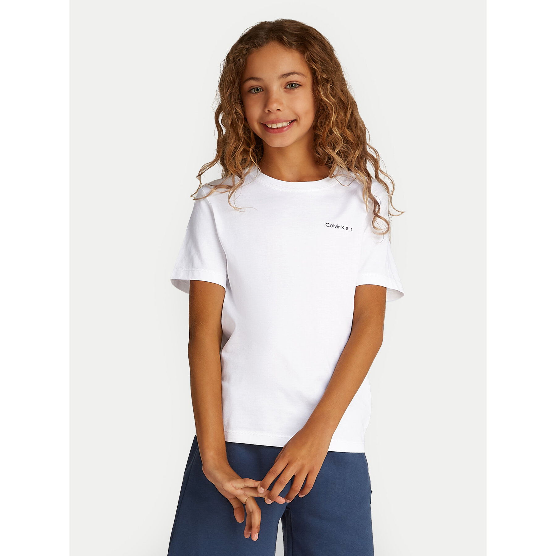 Calvin Klein Jeans Marškinėliai IU0IU00683 Balta Regular Fit