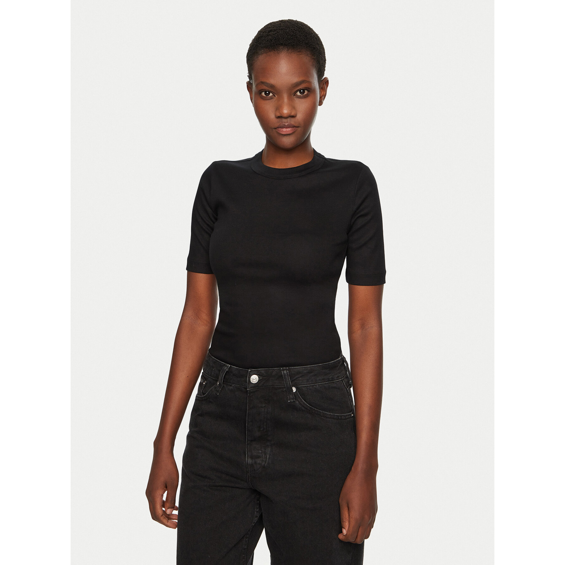 IVY OAK IVY OAK T-Shirt Kristin IO1100X2351 Μαύρο Slim Fit