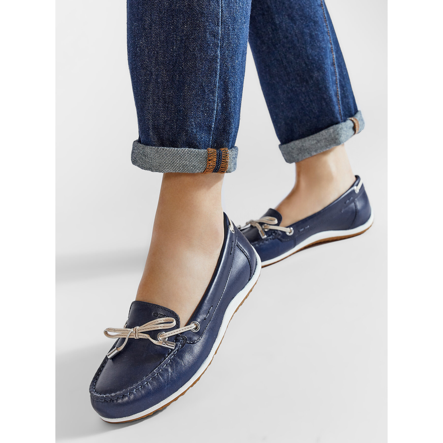 Mokasīni Geox D Vega Moc B D92DNB 043BC C4EA5 Tumši zils