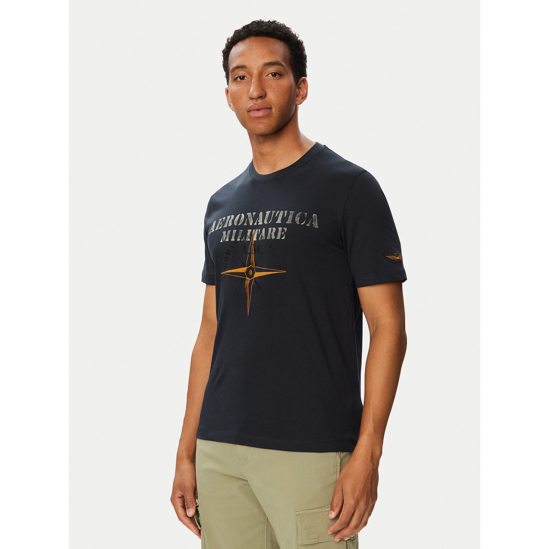 Aeronautica Militare T-Shirt 262TS2582UJ00750 Dunkelblau Regular Fit