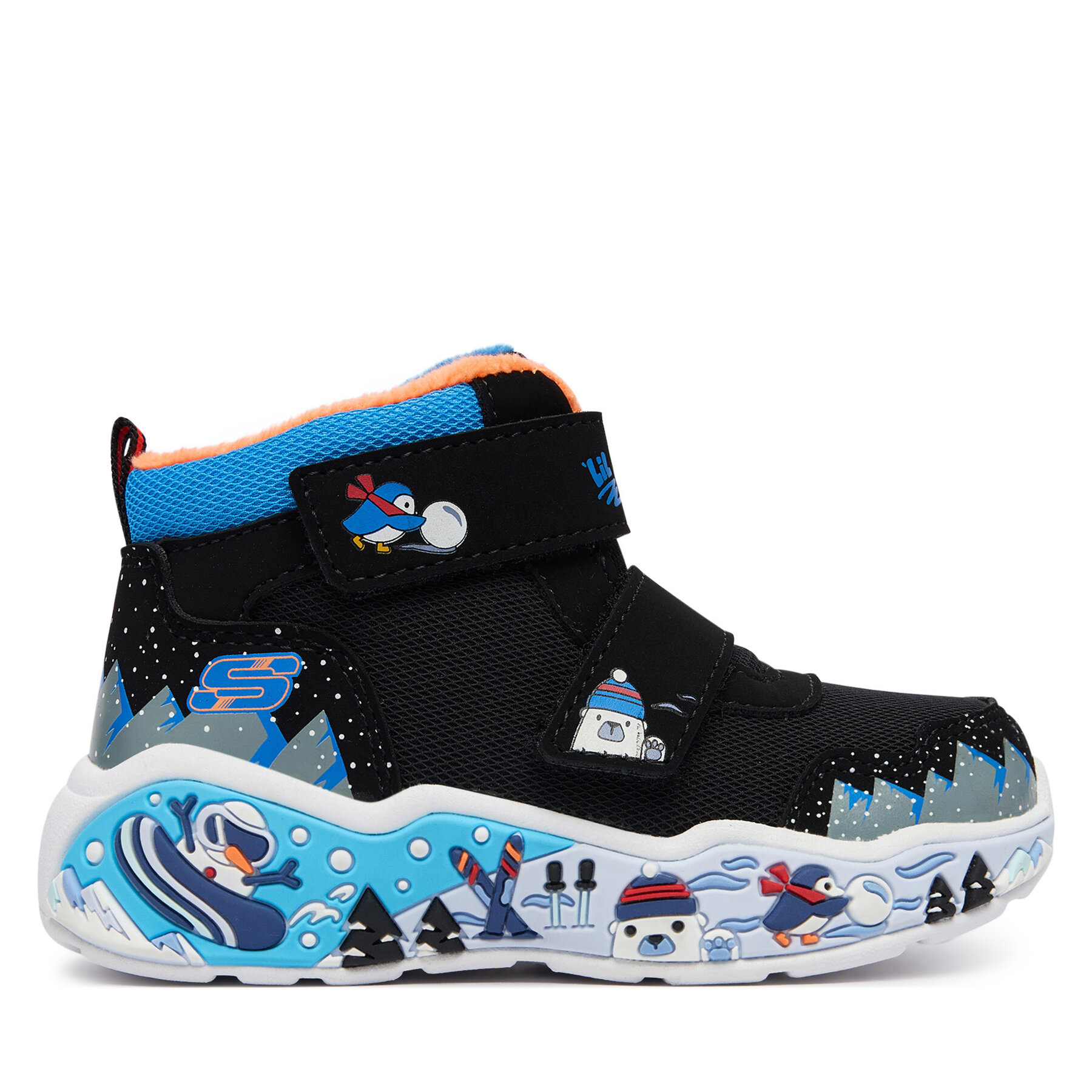 Cizme de zăpadă Skechers Play Scene - Frosty Pals 407319N/BKMT Negru