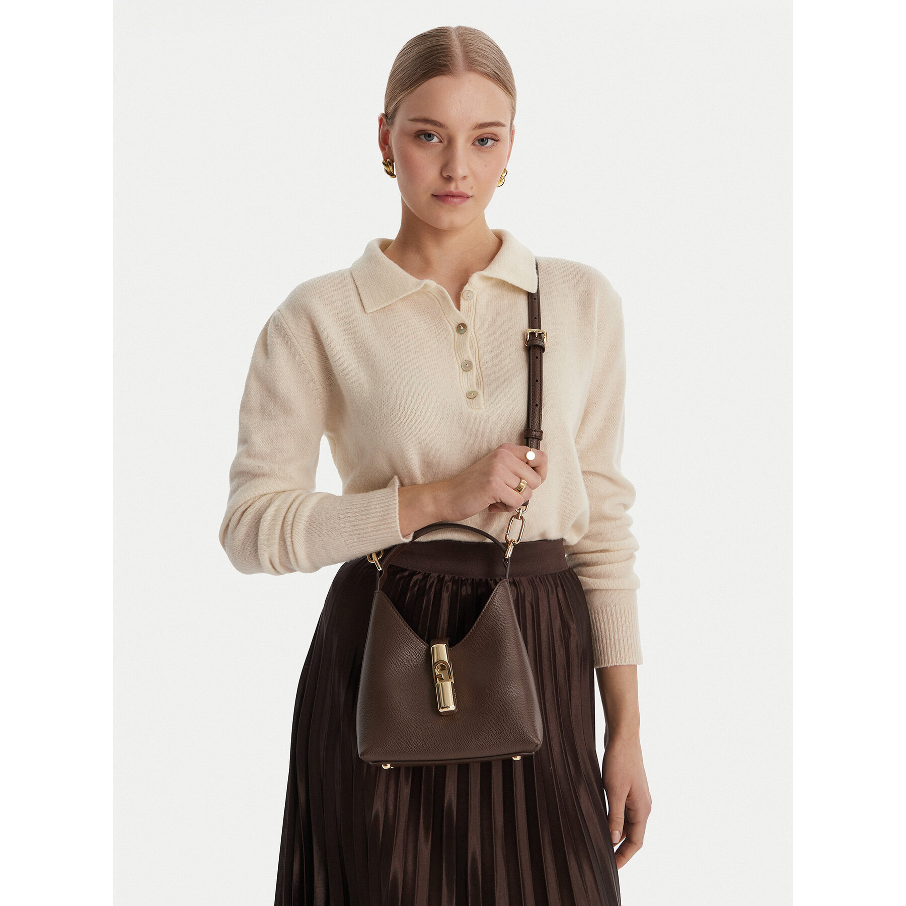 Дамска чанта Furla Iride Mini WE00876 ARE000 KH 4284S Кафяв