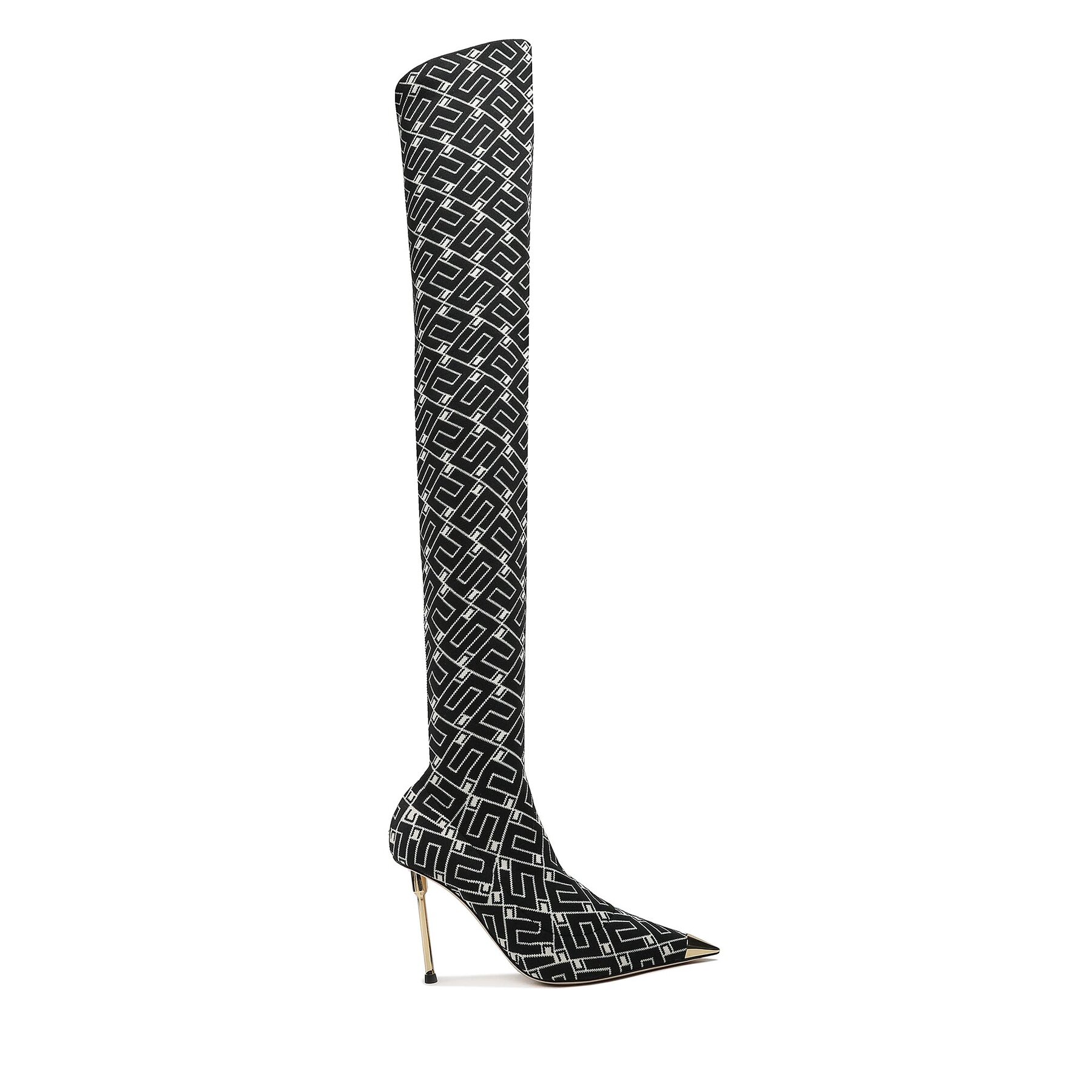Damskie Muszkieterki Elisabetta Franchi, Rozmiar 35 Czarny SA-33L-36E2