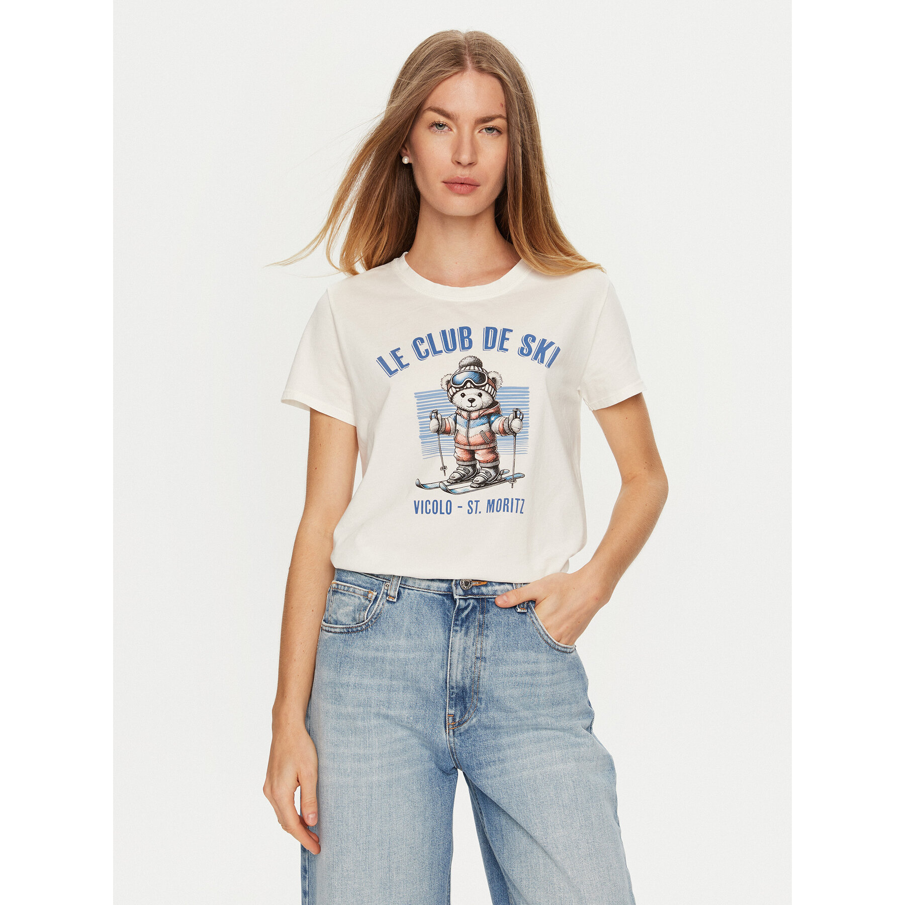 ViCOLO ViCOLO T-Shirt RS0055 Λευκό Regular Fit