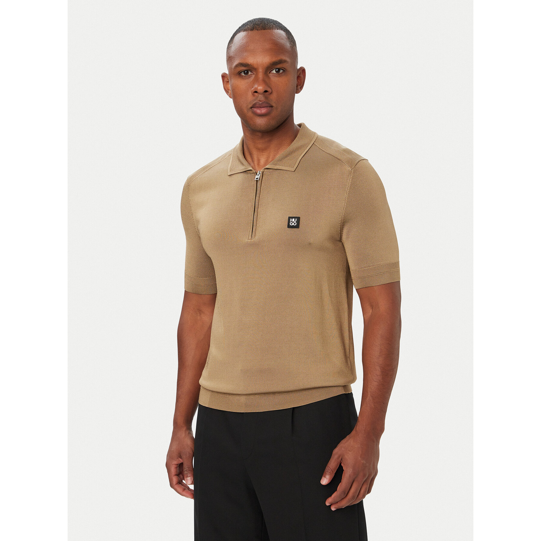 HUGO Polo majica Sayfong-5 50564234 Bež Regular Fit