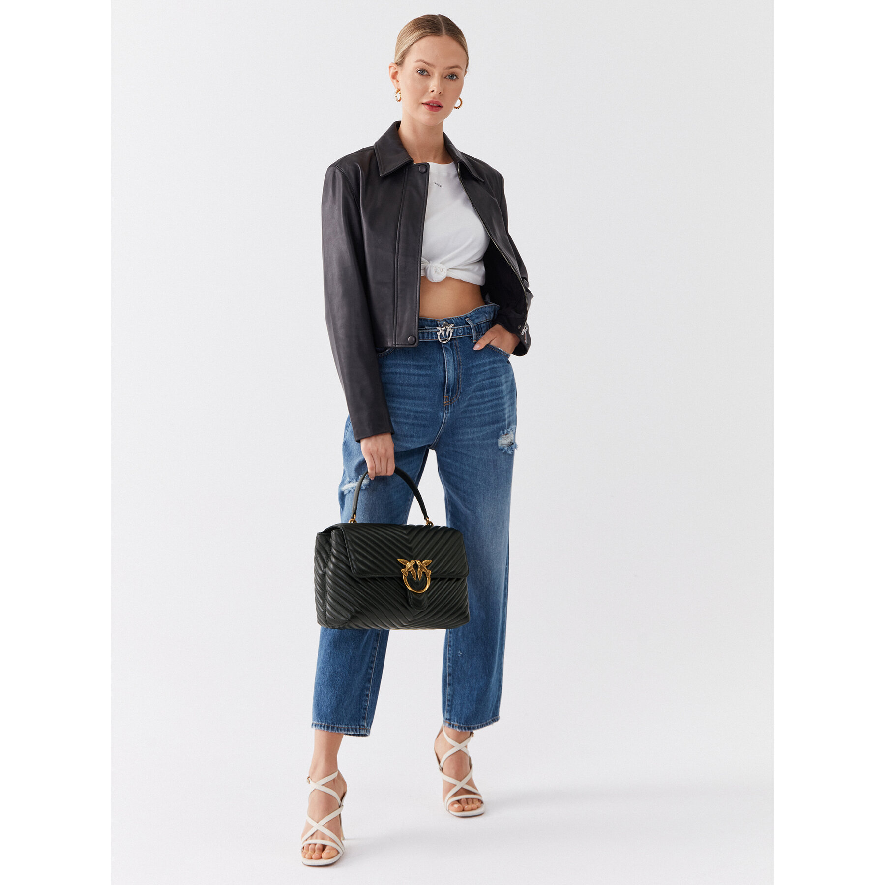 Geantă Pinko Love Lady Puff Big Cl PE 23 PLTT 100042 A0GK Negru
