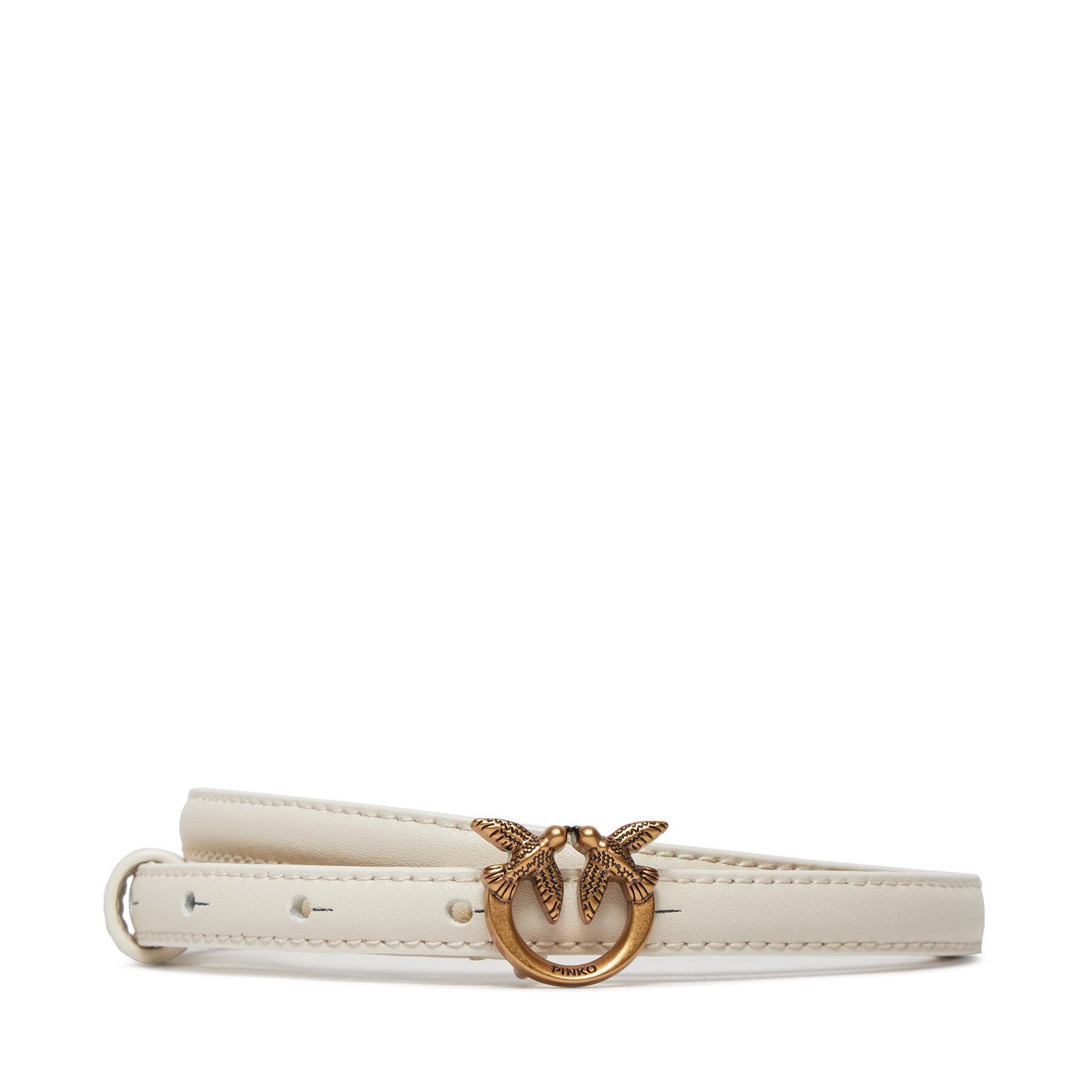 Ceinture portée à la taille Pinko Love Berry H1 Belt PE 24 PLT01 102148 A0F1 Blanc