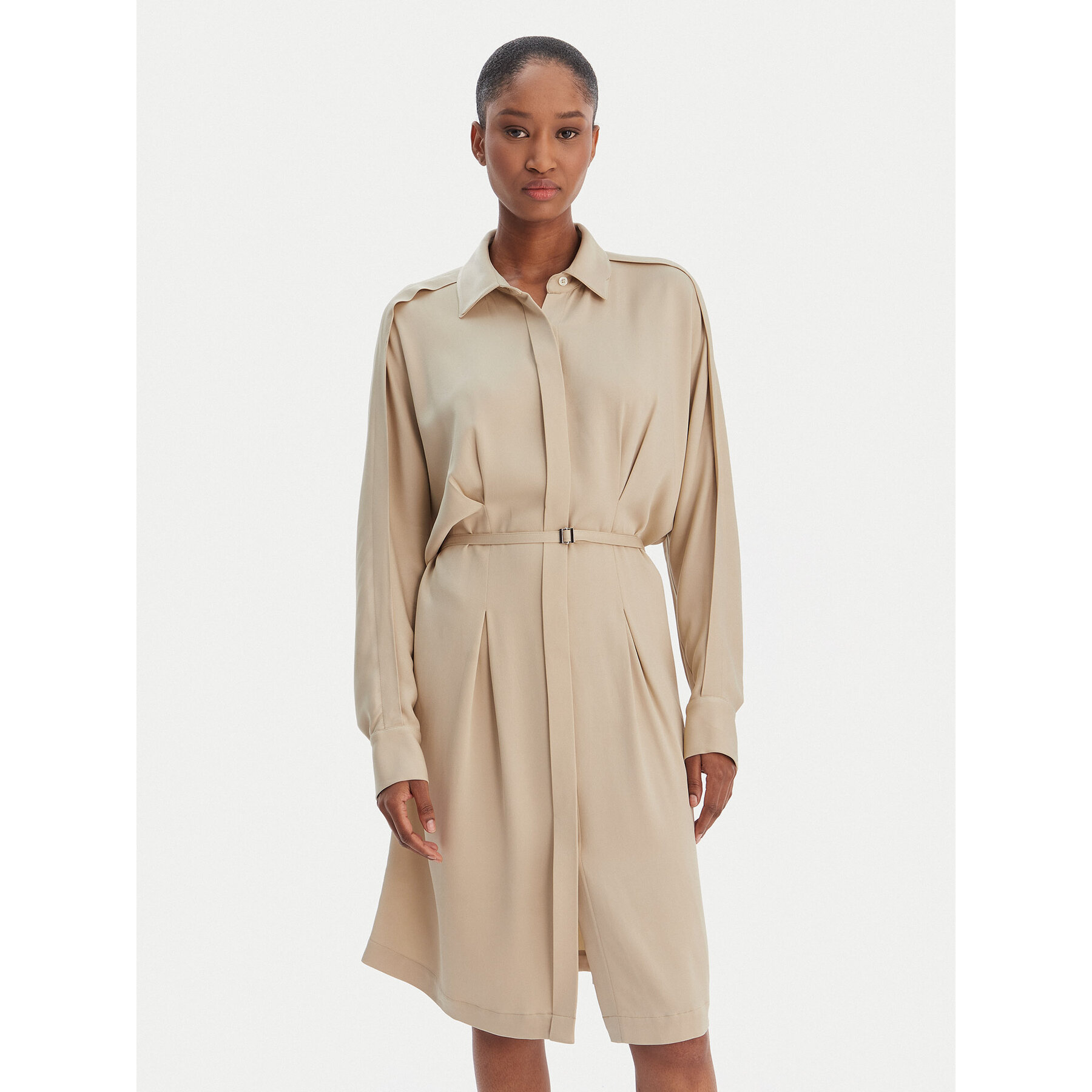 BOSS Hemdkleid Dolala 50552373 Beige Relaxed Fit