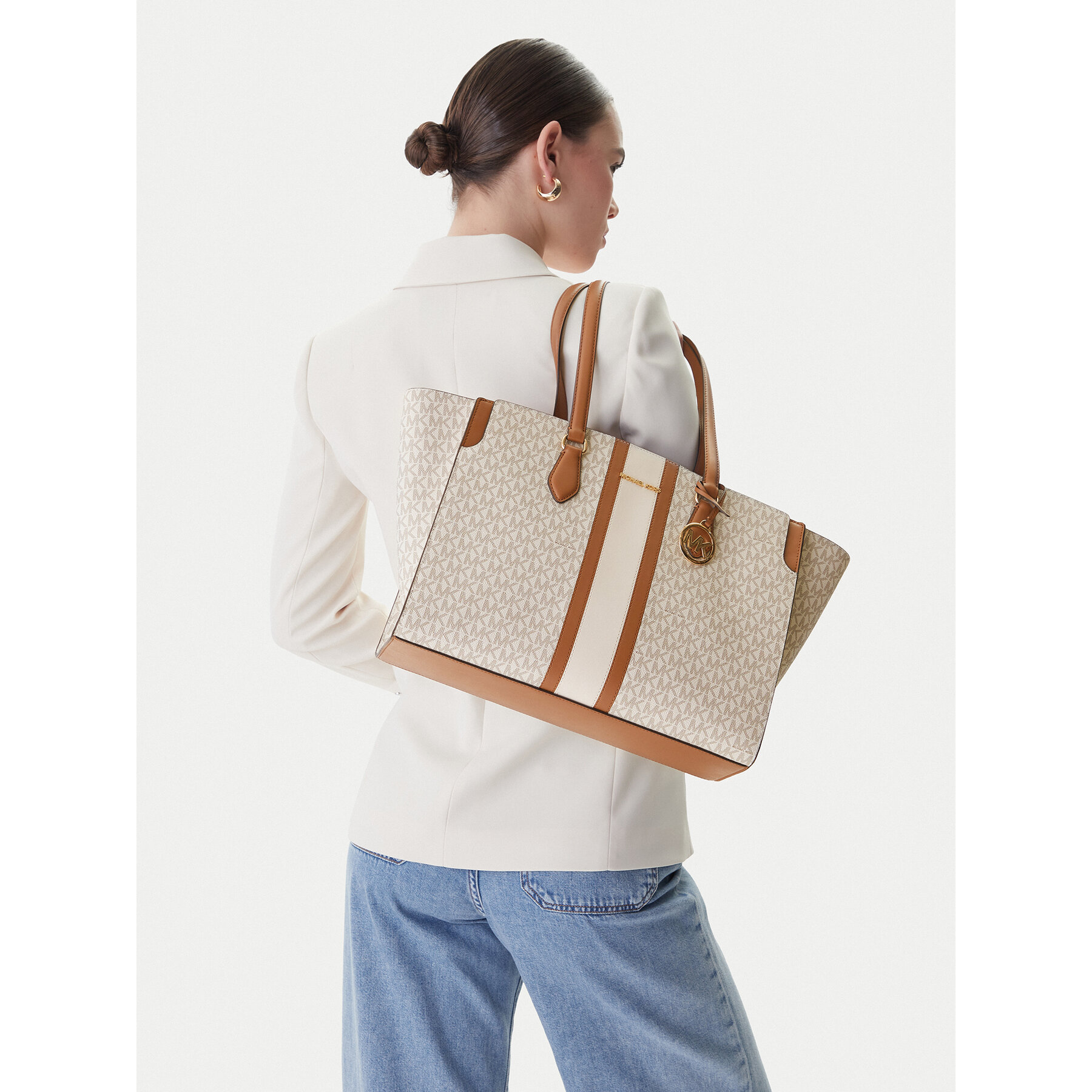 Kabelka MICHAEL Michael Kors 30R6GQ6T7B Krémová