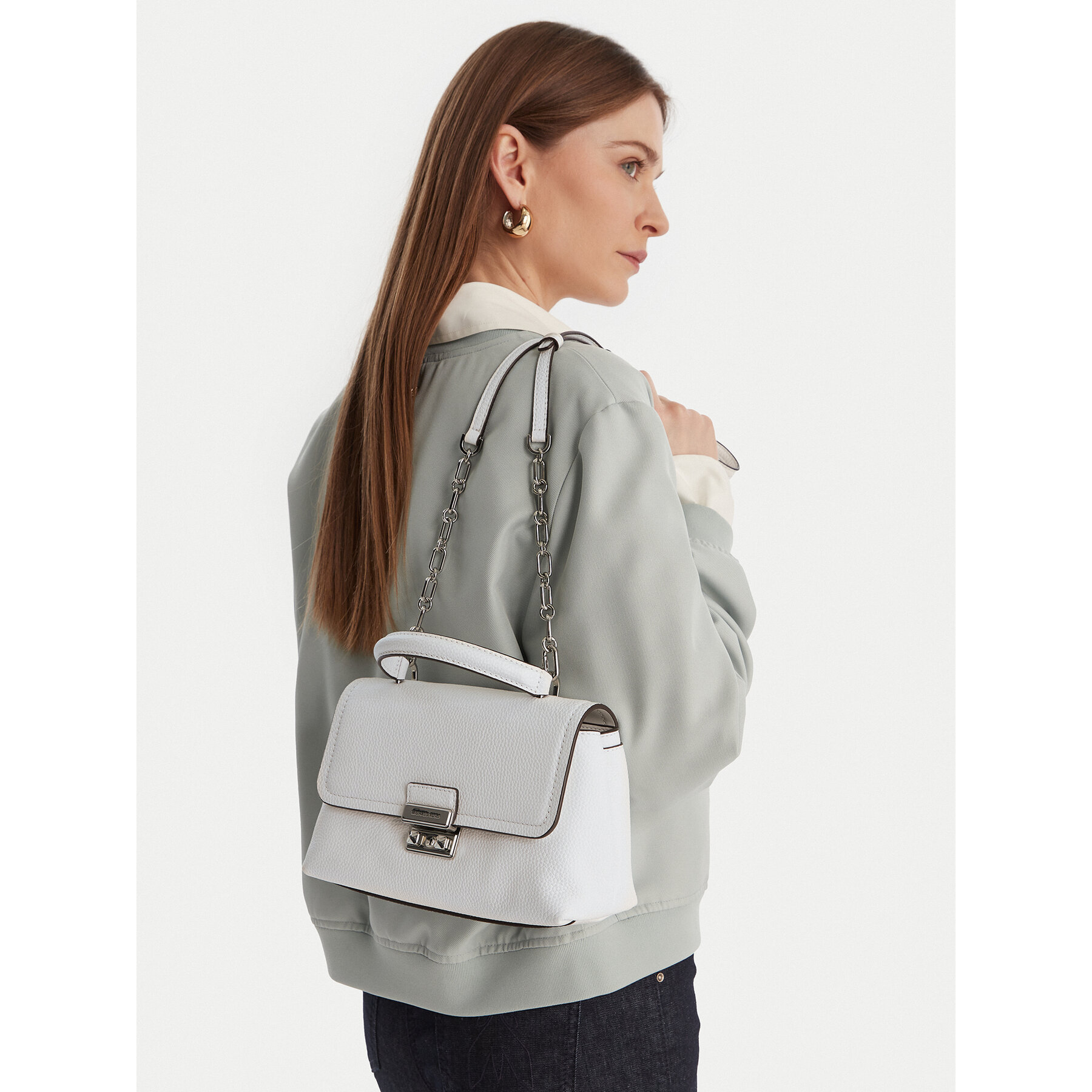 Geantă MICHAEL Michael Kors 30R6S2RS2L Alb