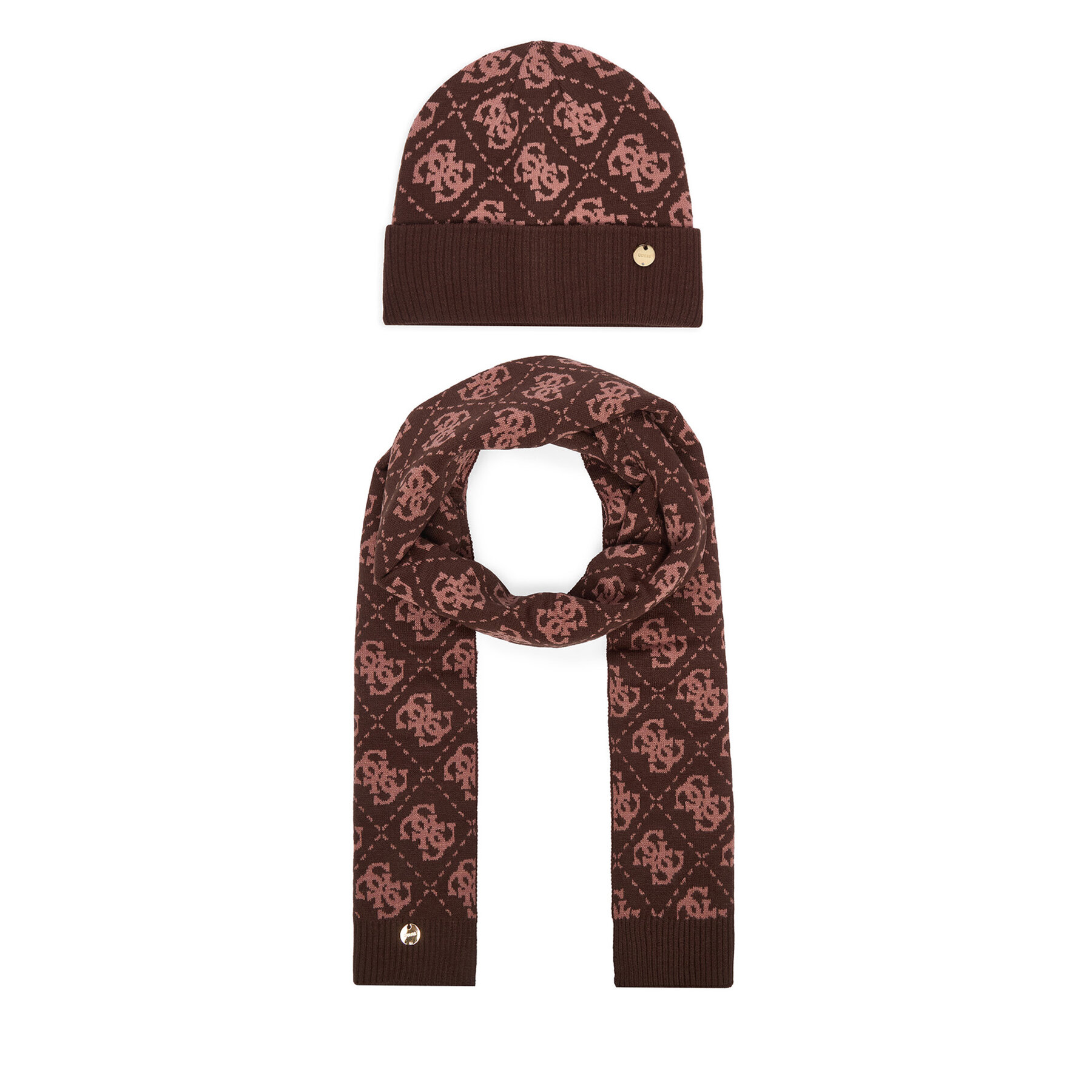 Set šal   kapa Guess GFBOX WP6401 Rjava