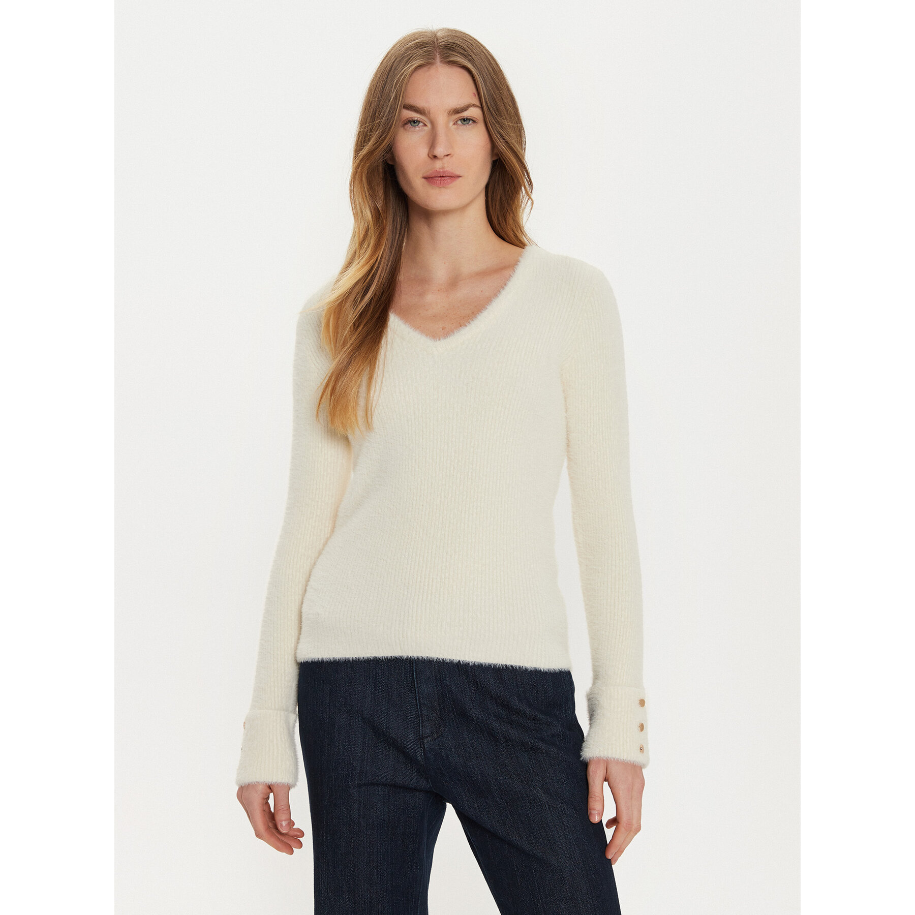 Morgan Pullover 212-MOOVE Écru Regular Fit