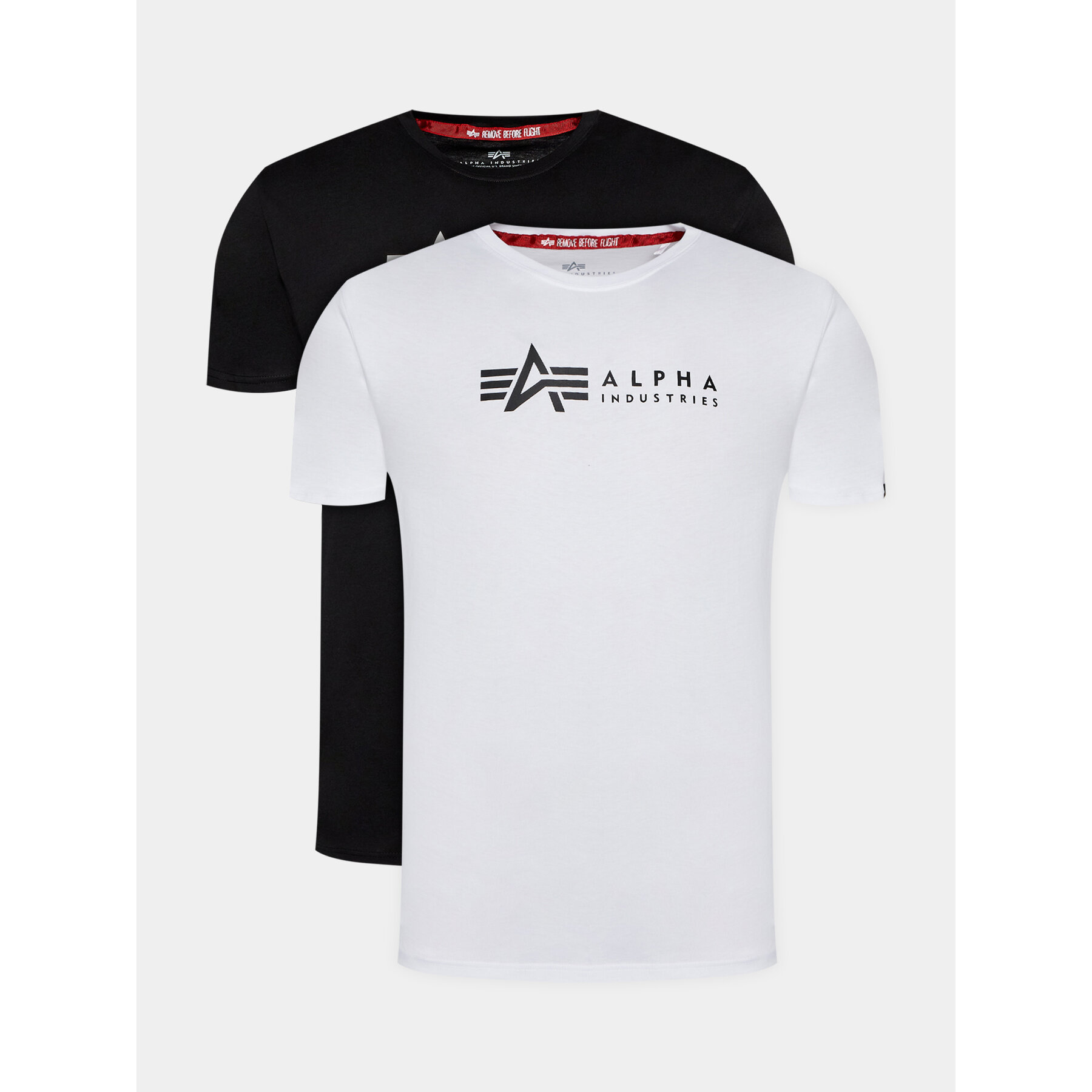 Alpha Industries Alpha Industries Σετ 2 T-Shirts Alpha Label T 118534 Μαύρο Regular Fit