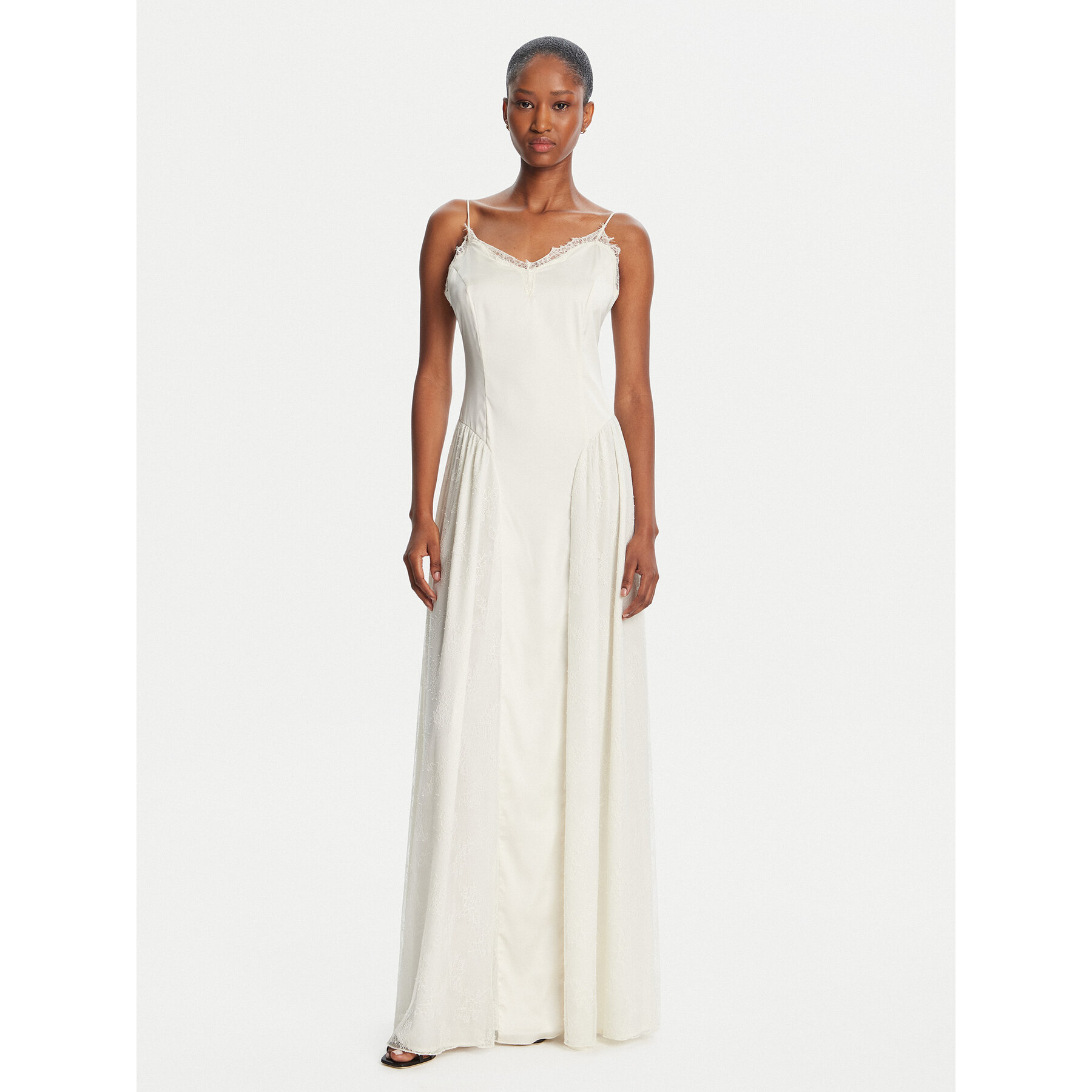 ROTATE Abendkleid 113949857 Creme Regular Fit