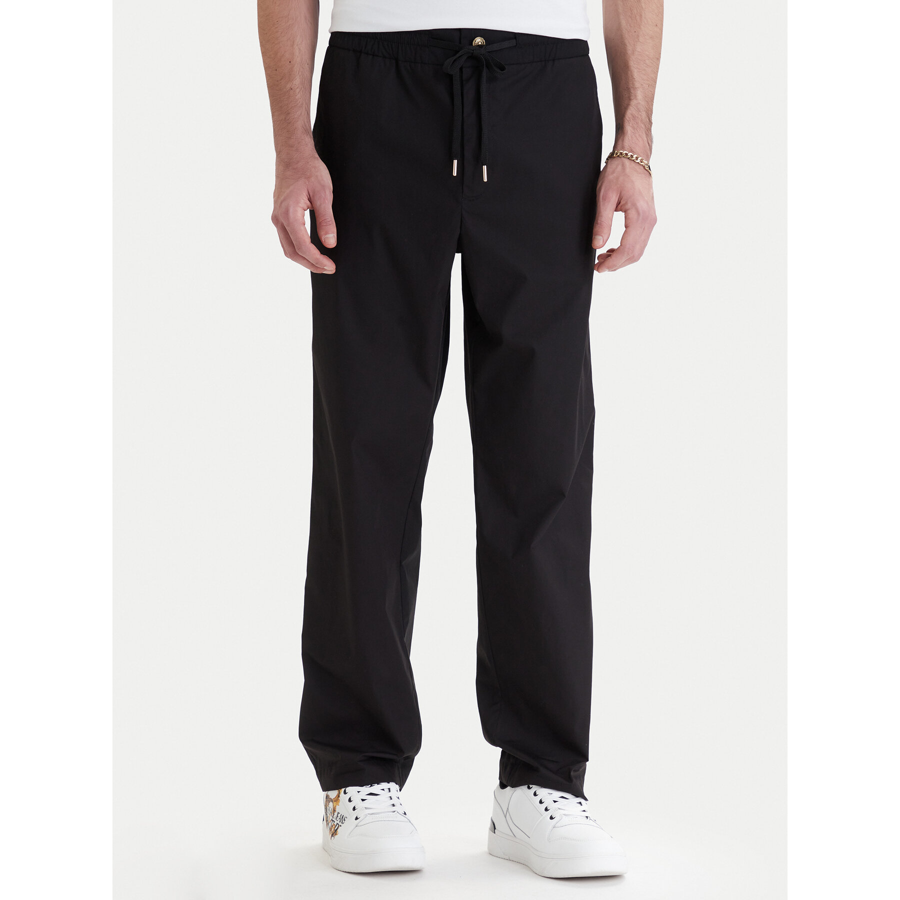 Versace Jeans Couture Stoffhose 80GAA100 N0132 Schwarz Regular Fit
