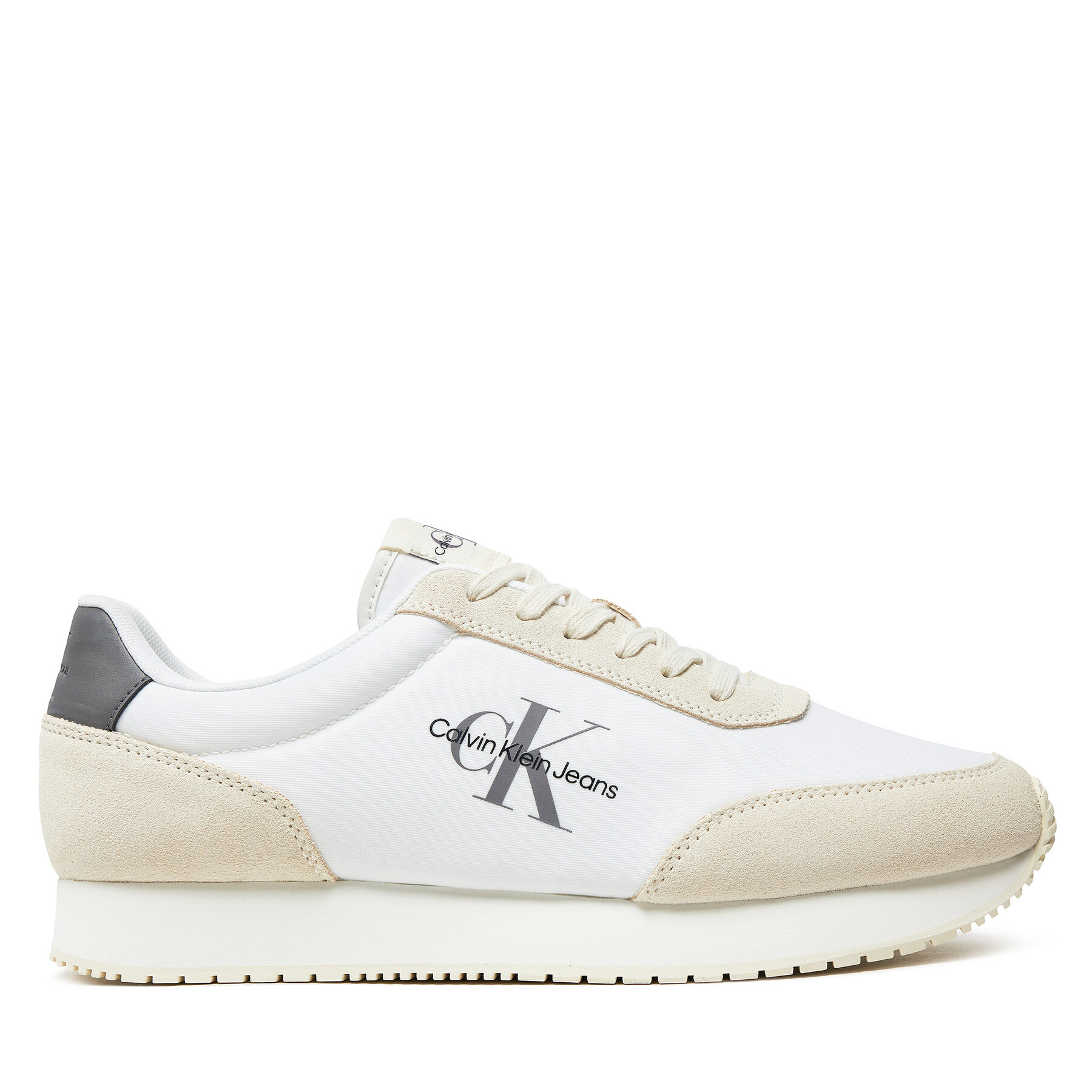 Herren Sneakers Calvin Klein Jeans, Schuhgröße 45, Weiß, Retro Runner Su-Ny Mono YM0YM00804