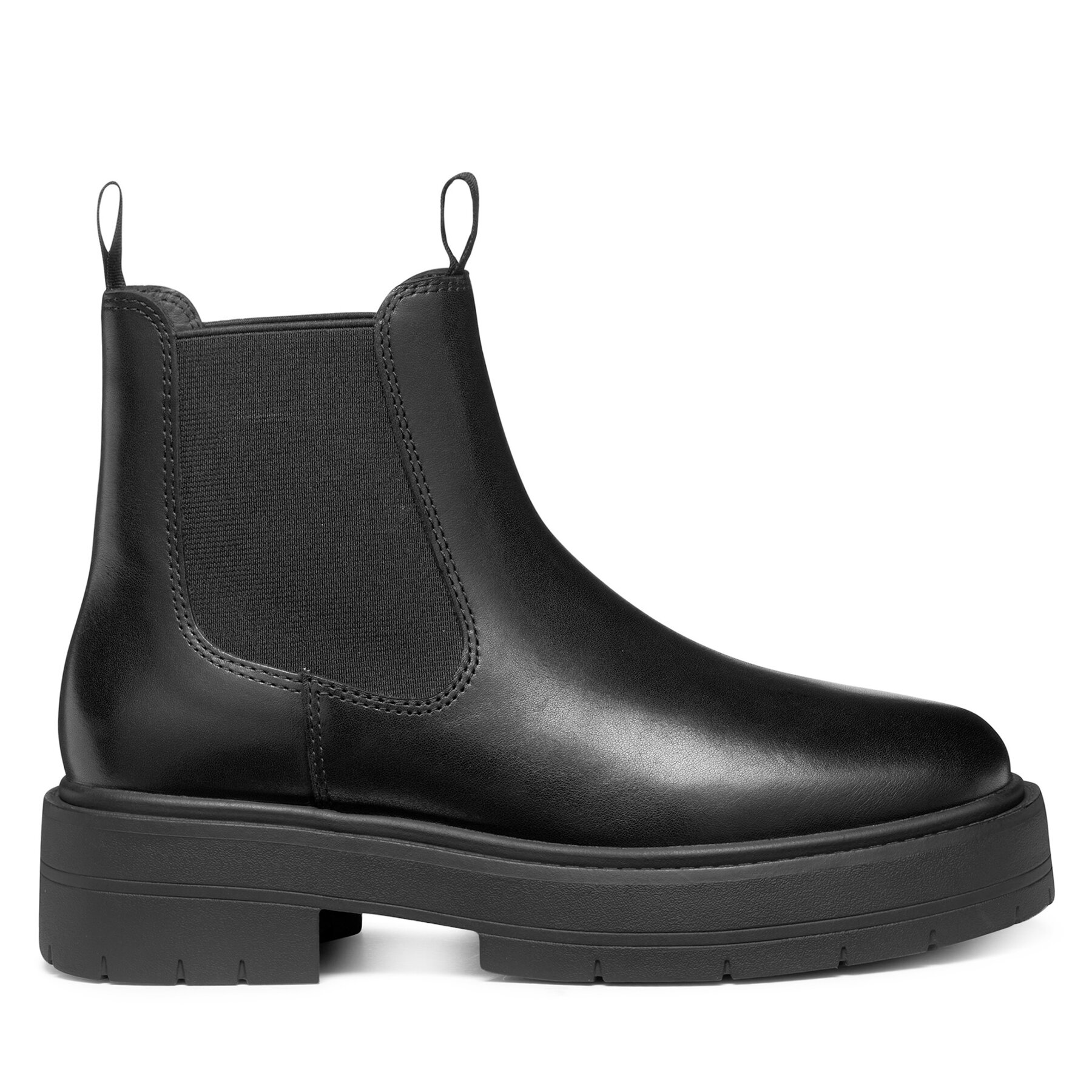 Členková obuv s elastickým prvkom Geox D Spherica Ec7 D56VDA 00043 C9999 Čierna