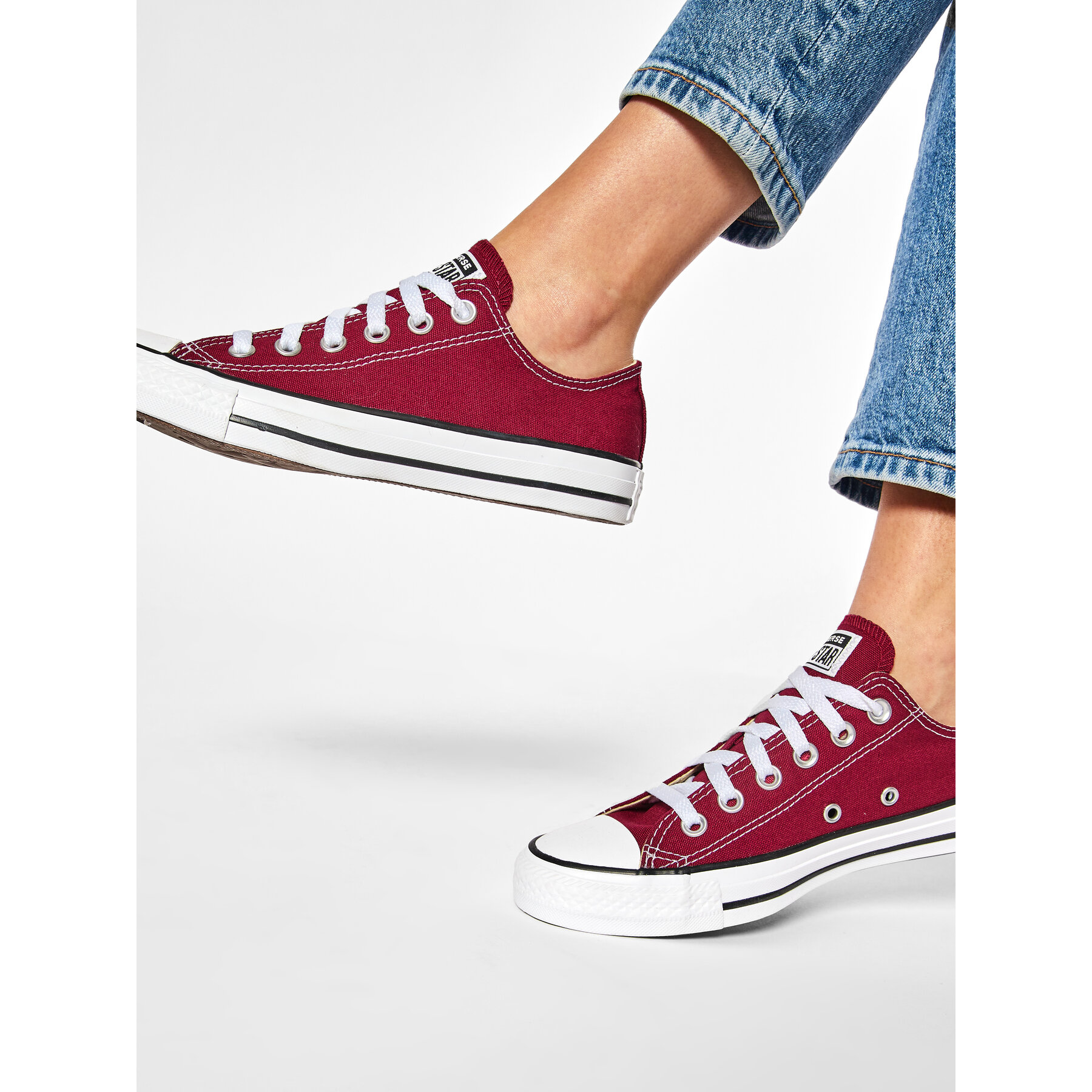 Modne superge Converse Chuck Taylor All Star Ox M9691C Bordo rdeča