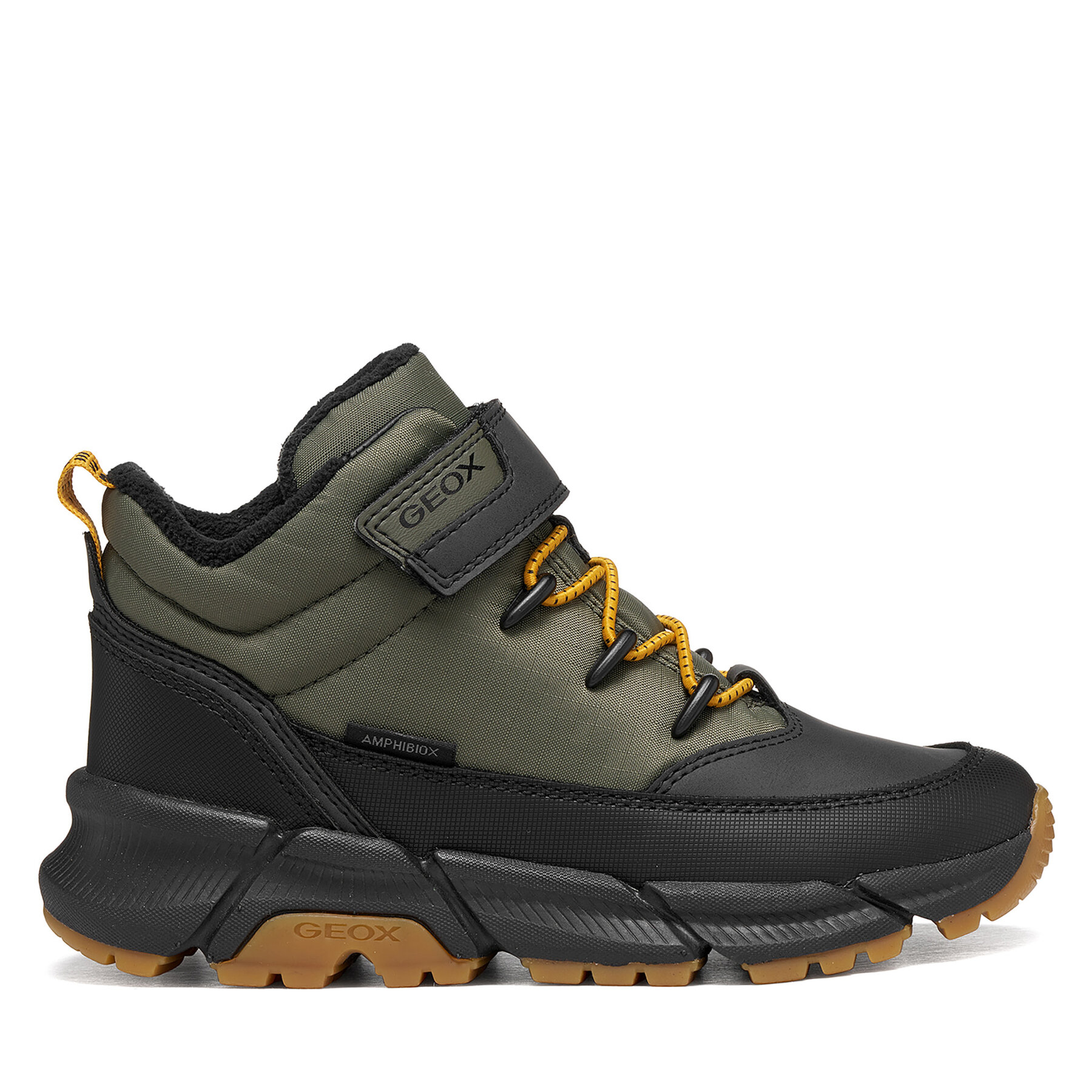 Šnurovacia obuv Geox J Flexyper Plus Boy B Abx J66LCA 0FUME C3009 S Tmavo zelená