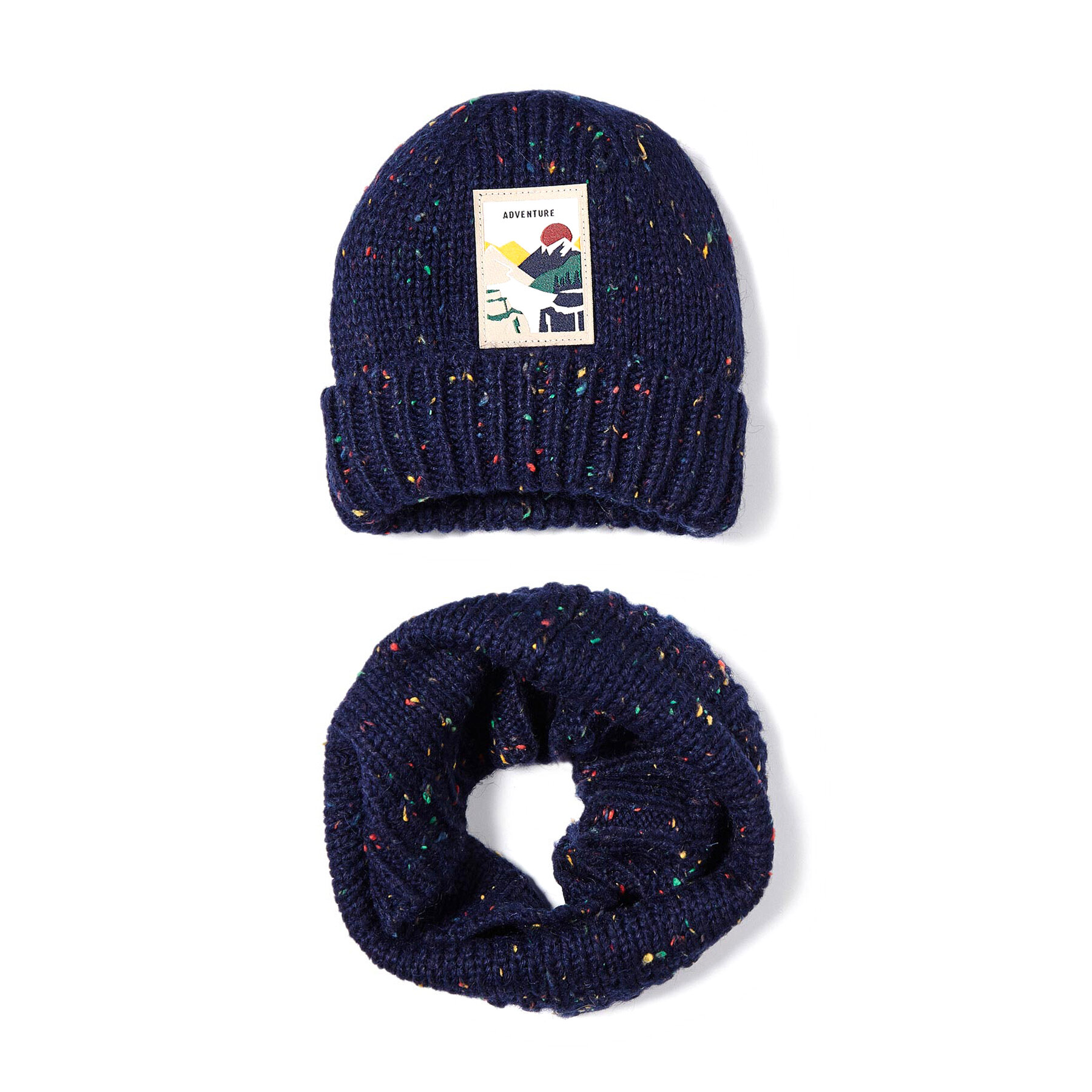 Set: gorro y bufanda de tubo Mayoral 10.593 Azul marino